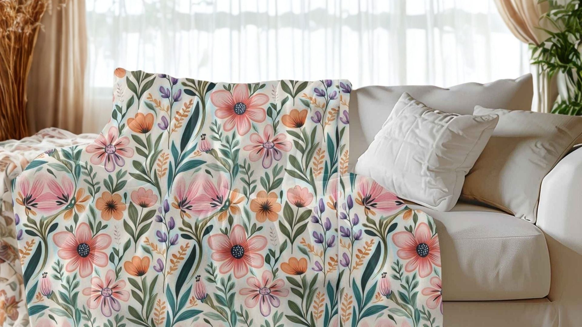 Botanical Blanket Trends to Refresh Your Living Room Decor
