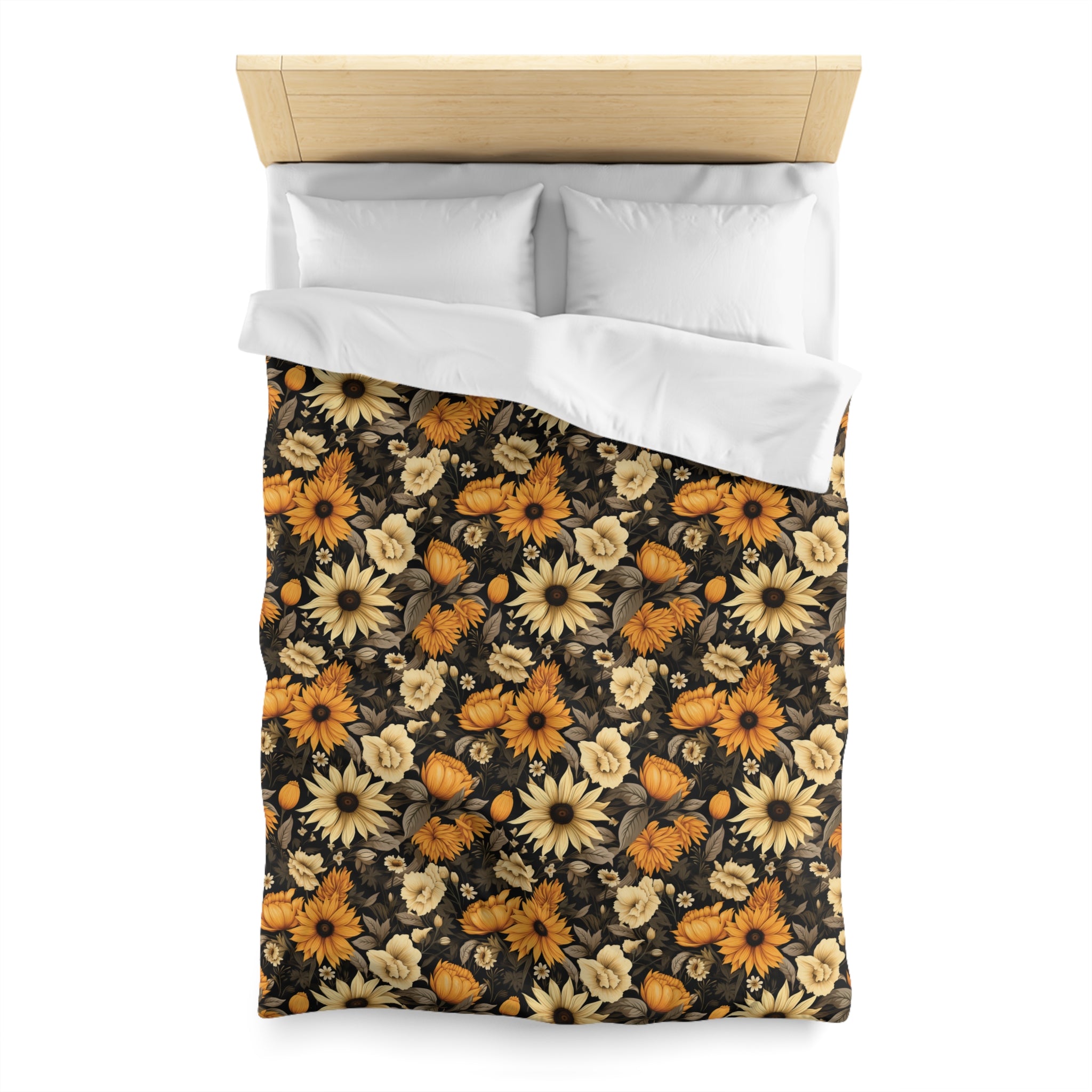 Forbidden Sunflower Microfiber Duvet Cover Set with Pillow Shams