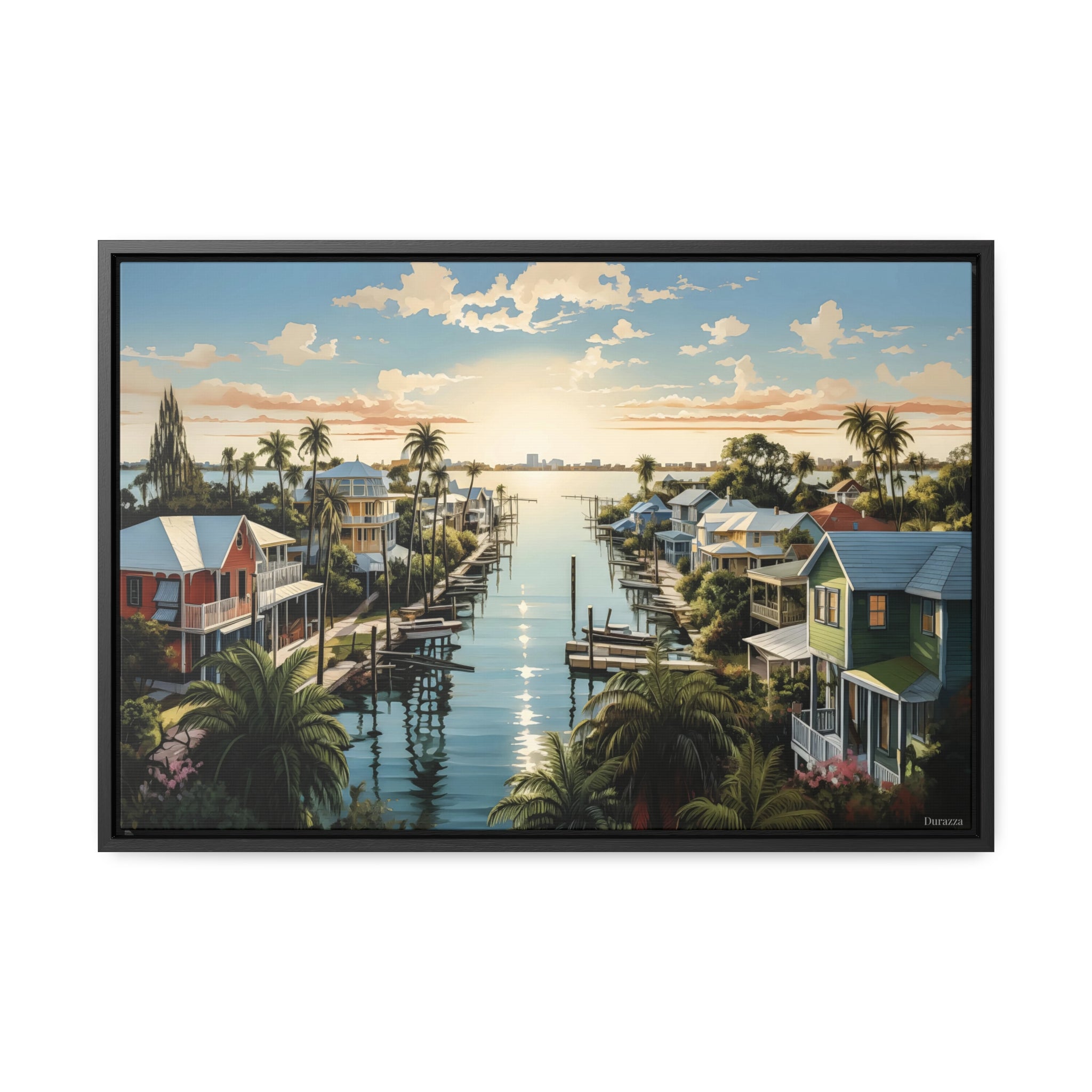 Florida Canals Wall Art: Cape Coral Waterfront Homes