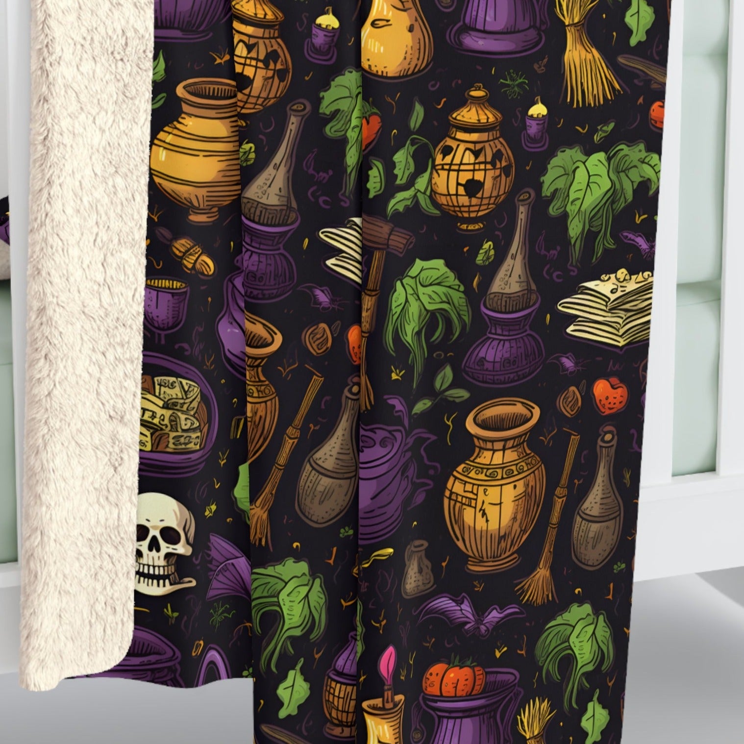 Hallows Eve Spell Sherpa or Velveteen Blanket