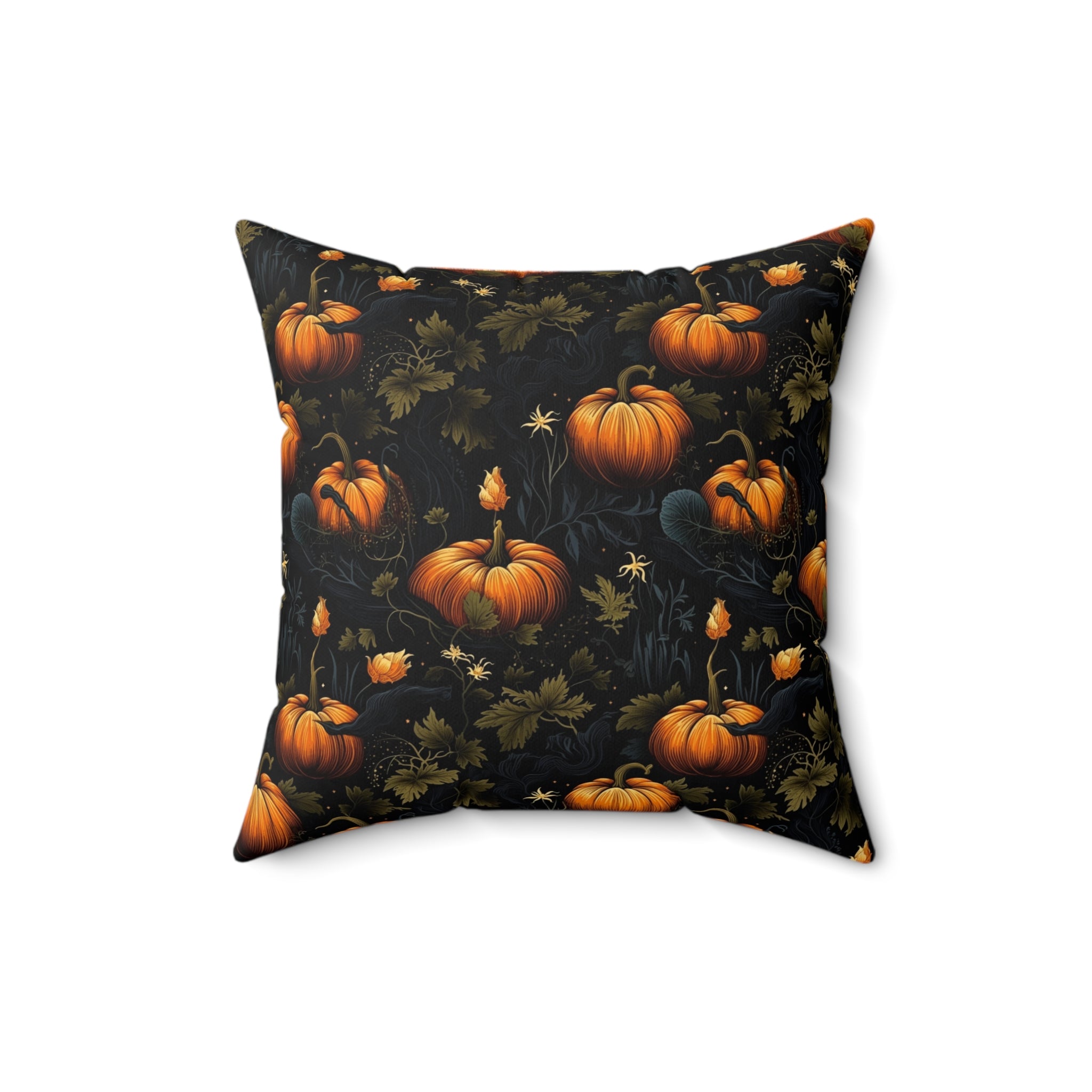 Autumn Faux Suede Pillow Cover | Mystic Pumpkin Patch