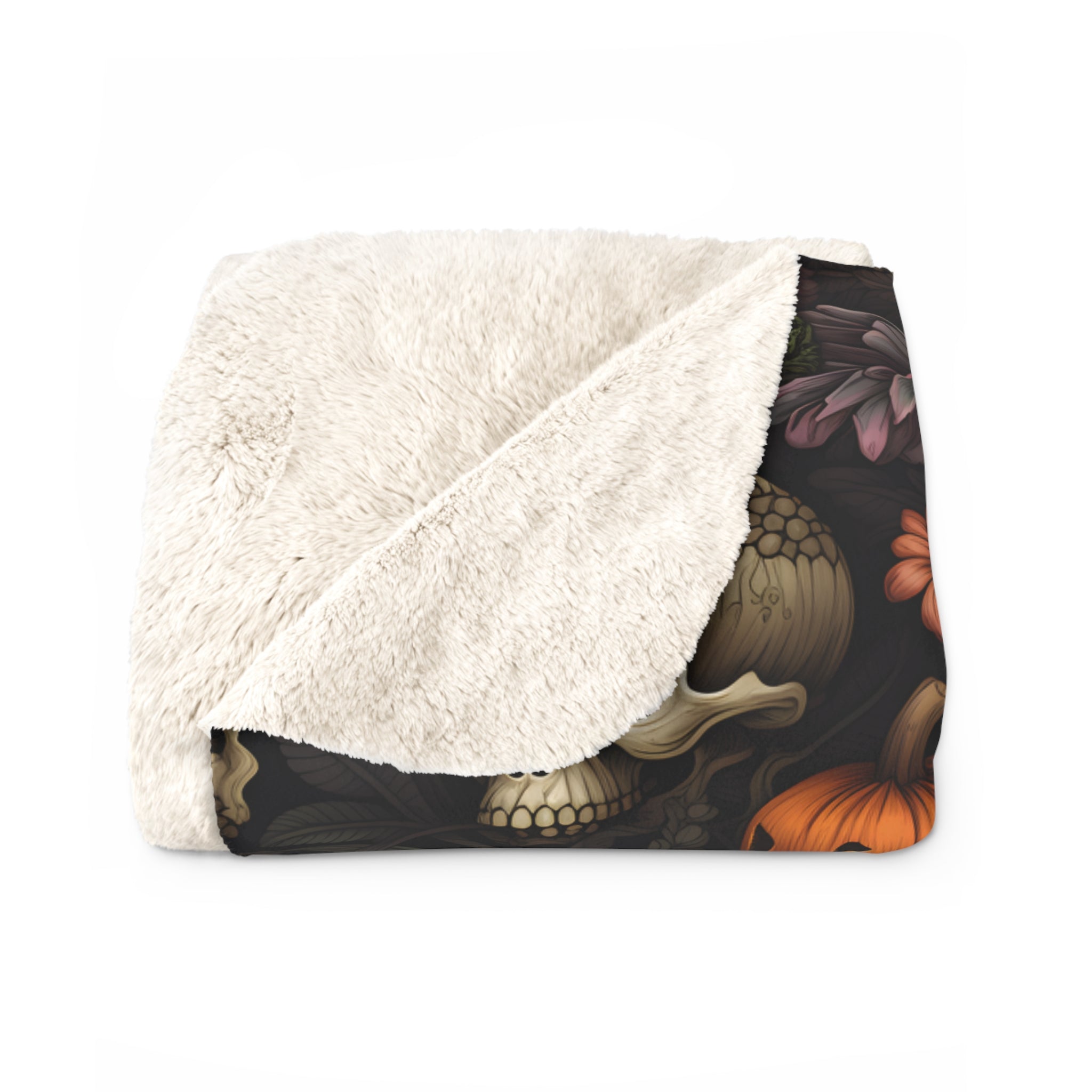 Dead Harvest Garden Throw Blanket in Sherpa or Velveteen Plush