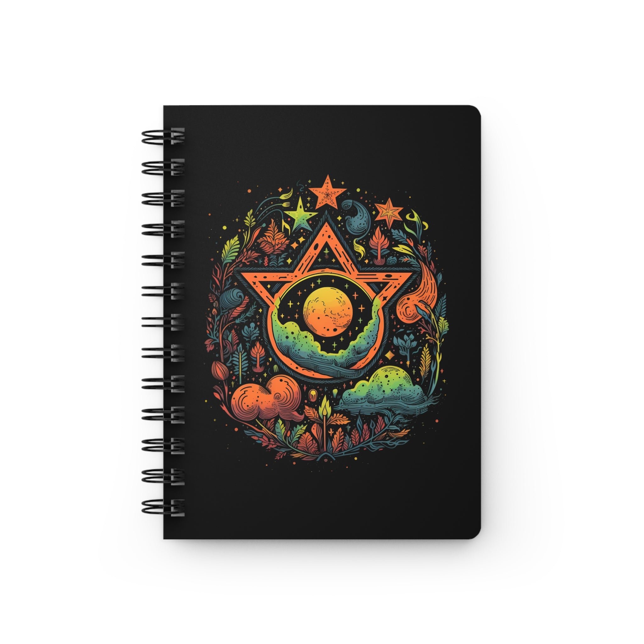 Pentagram Nature Spiral Notebook Spiral Lined, 5 x 7 Inch