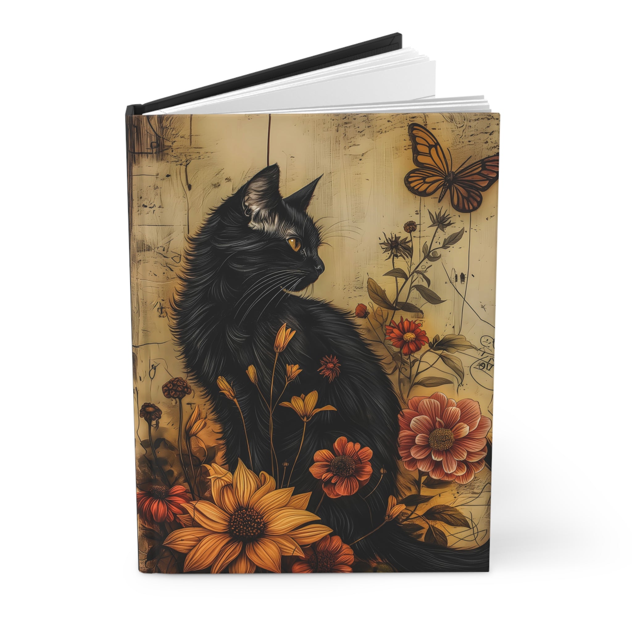 Black Cat Journal – Autumn Florals | A Feline's Flourish