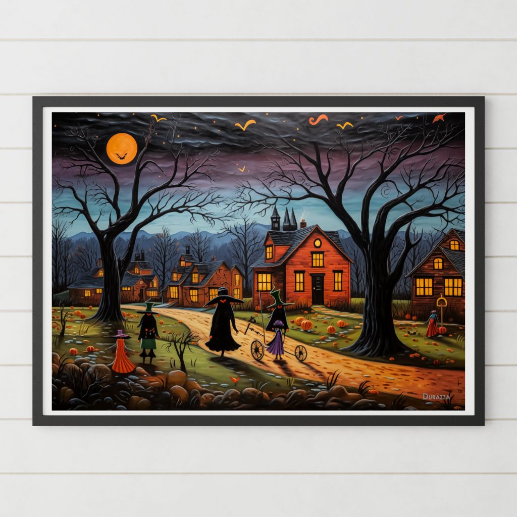 Witches Nightly Stroll Wall Art Print