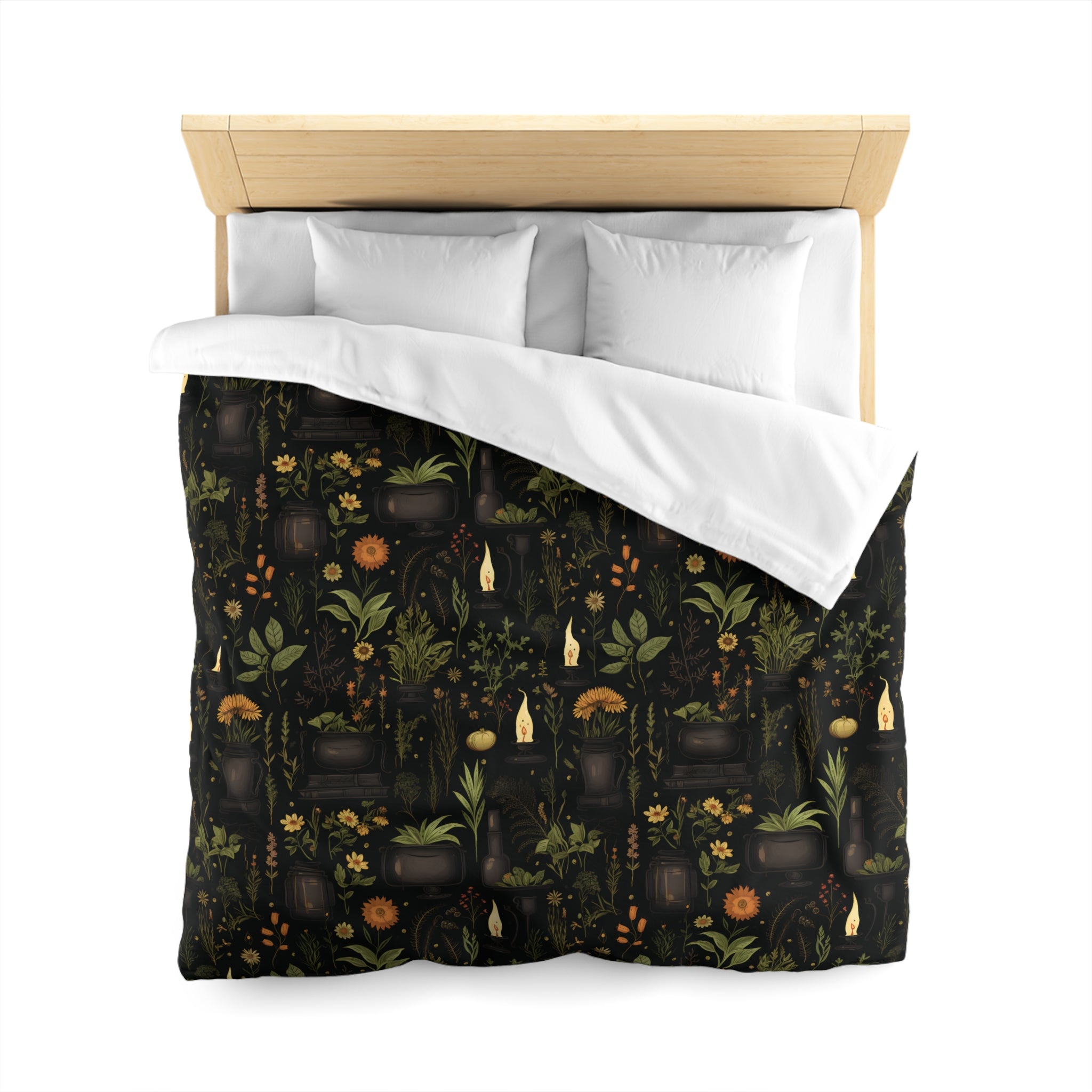 The Spells of Herbs Duvet Cover and Pillow Shams, Microfiber