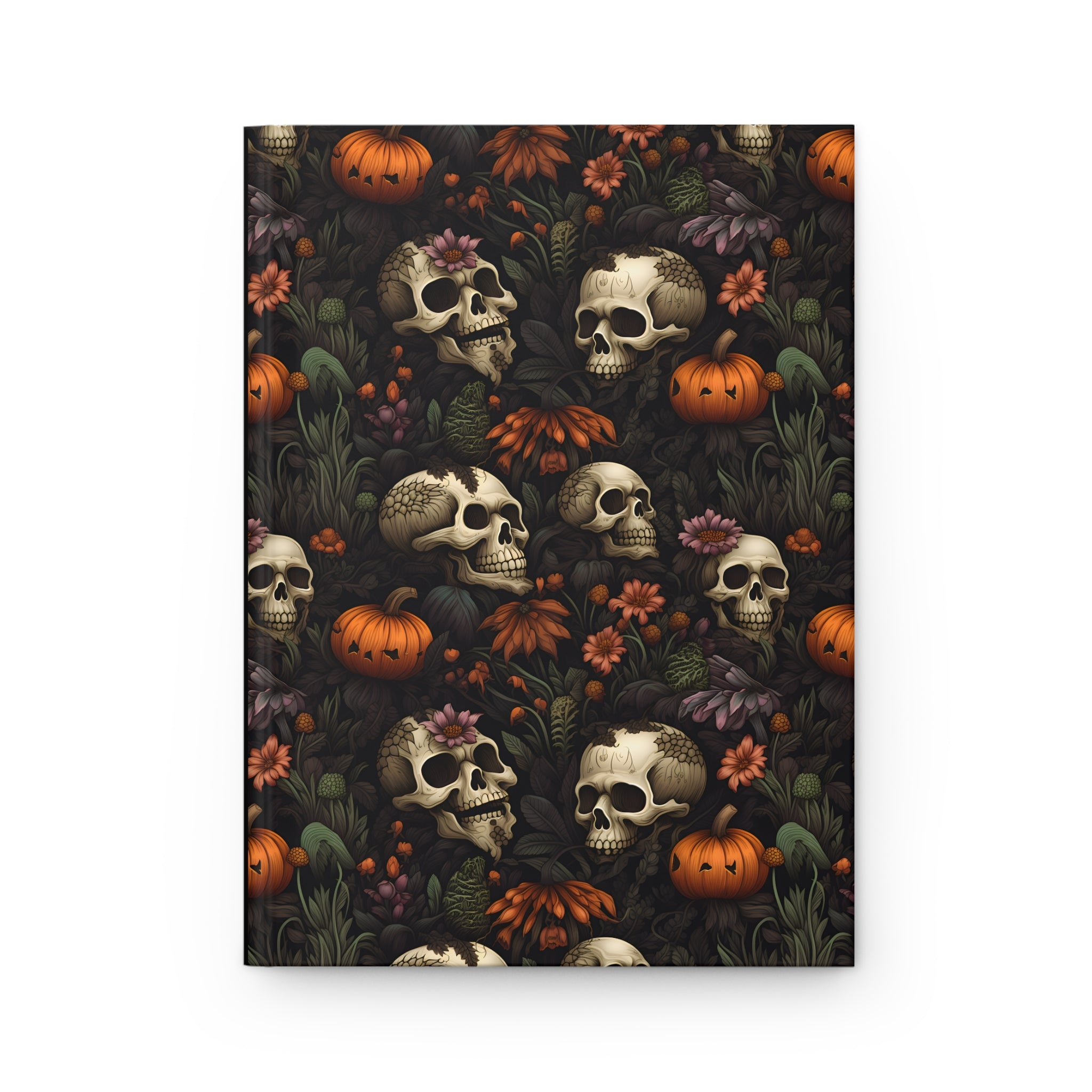 Dead Harvest Skulls: Haunted Garden Lined Journal, 8"x6" Hardcover