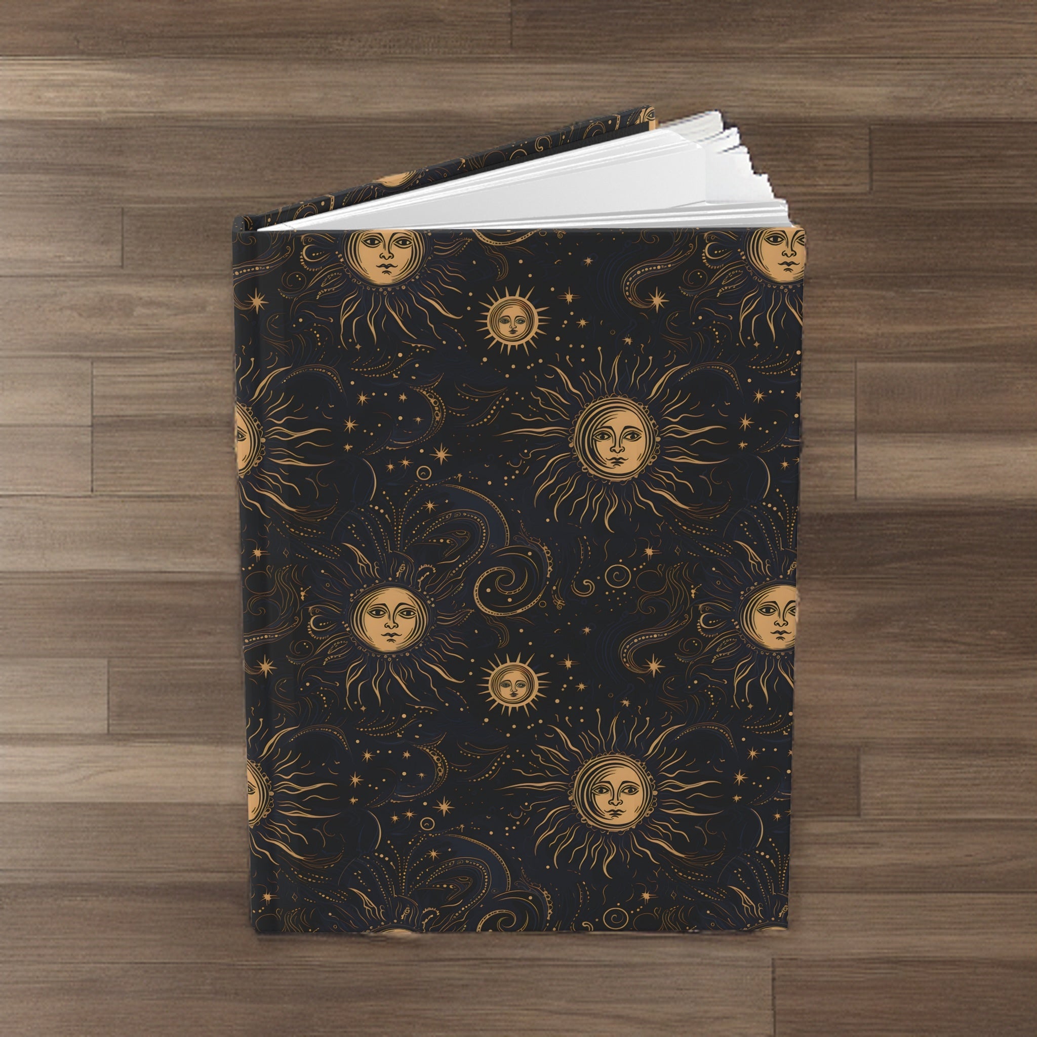 Golden Cosmic Sky Journal: Lined Notebook