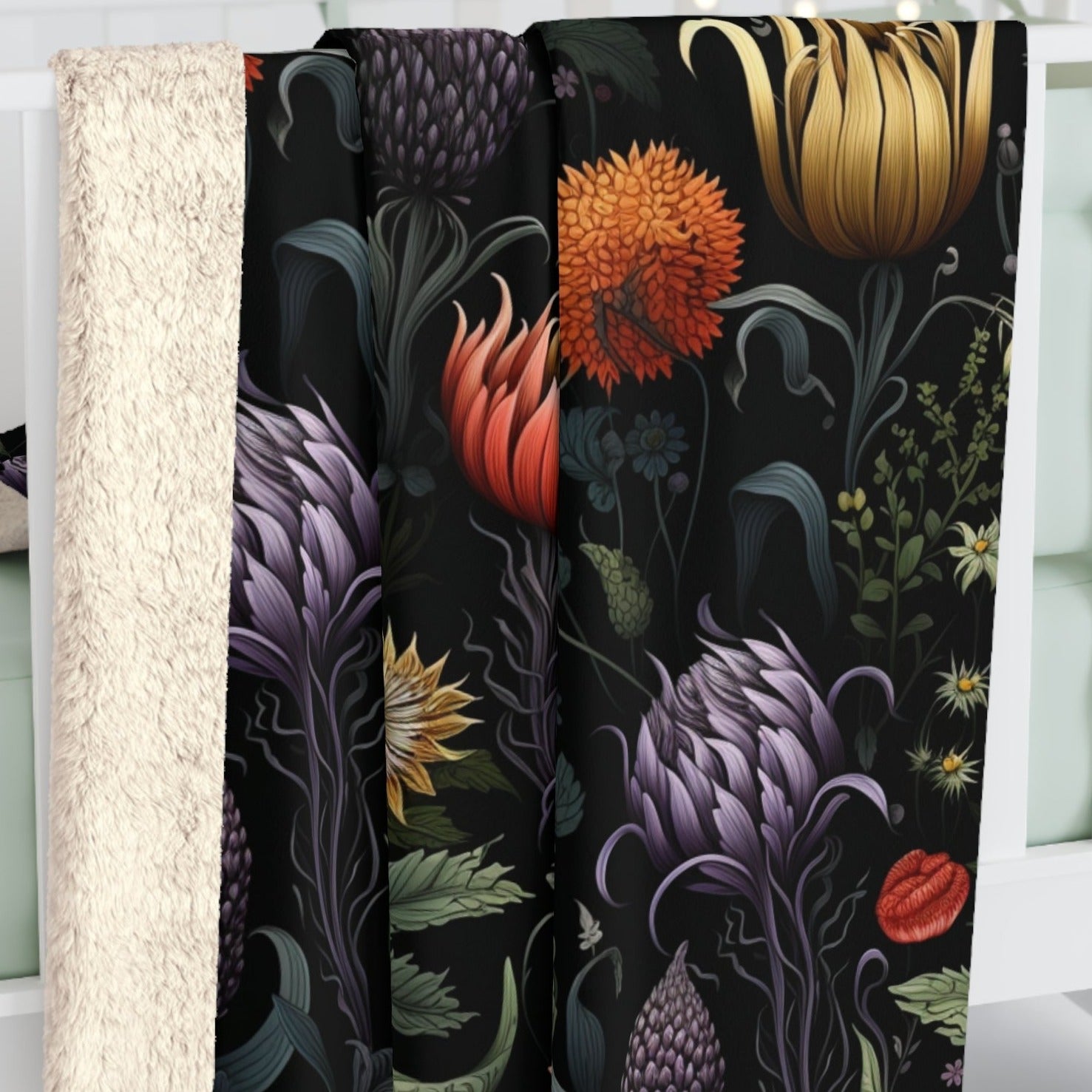 Fall Floral Blanket - Botanical Throw | Enchanted Autumn