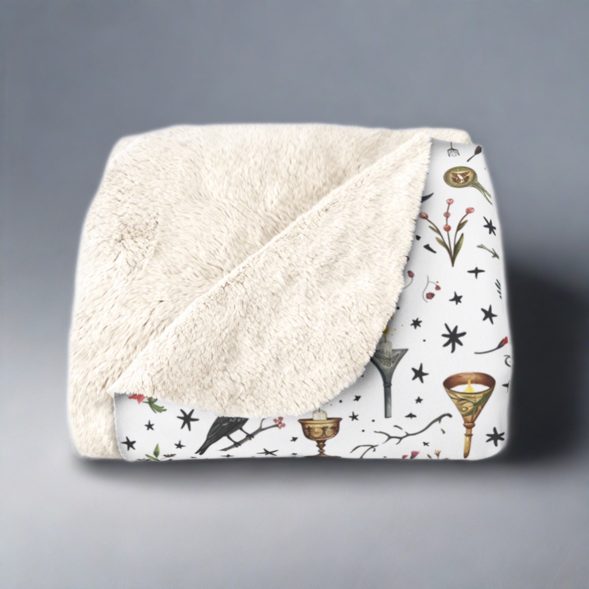 Witchy Blanket – Moon Raven Decor | Mystical Witchy Charms