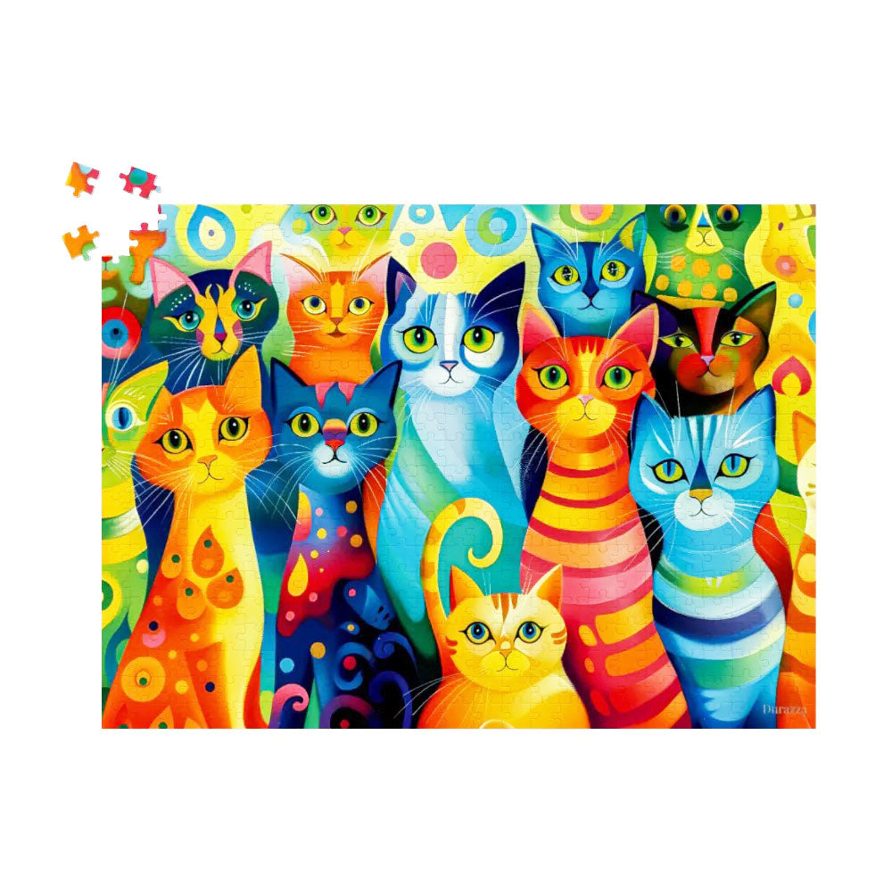 A Meow-sterpiece Jigsaw Puzzle 500 or 1000 Piece: Cat Puzzle