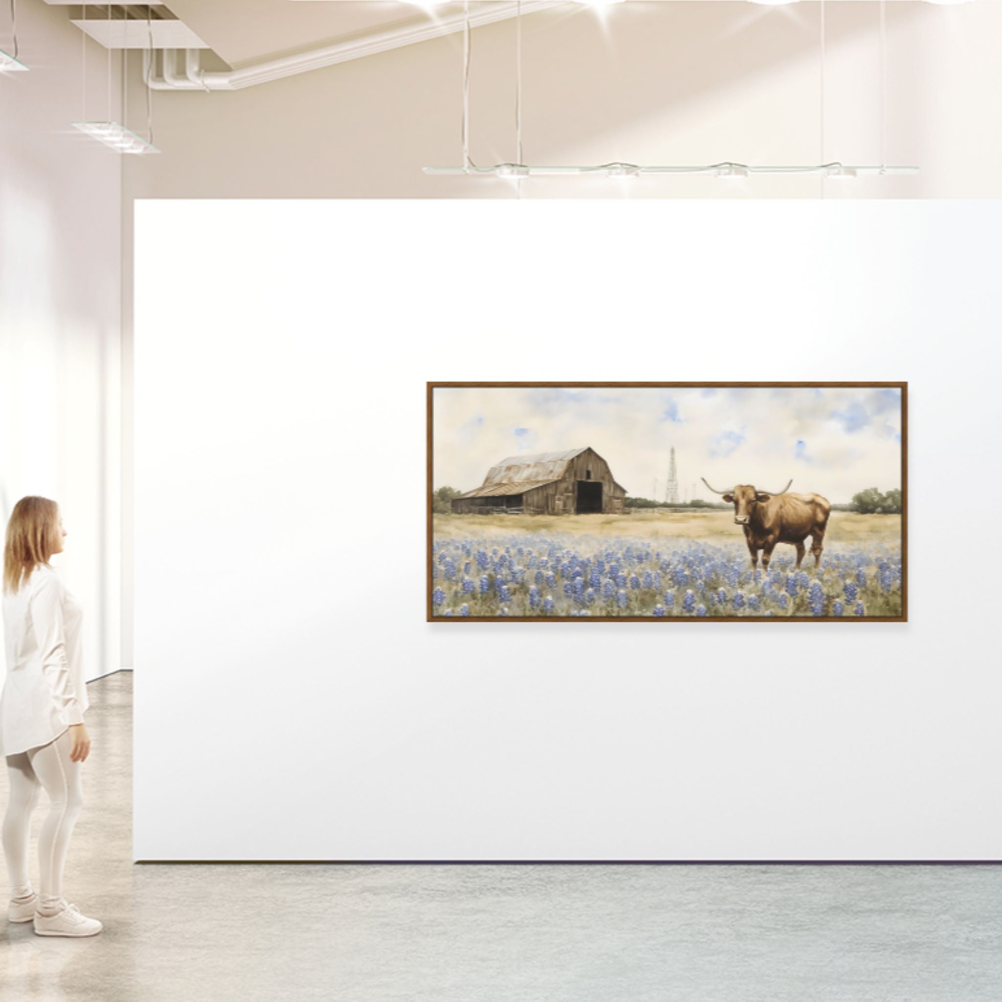 A Touch of Texas Wall Art: Longhorns & Bluebonnets