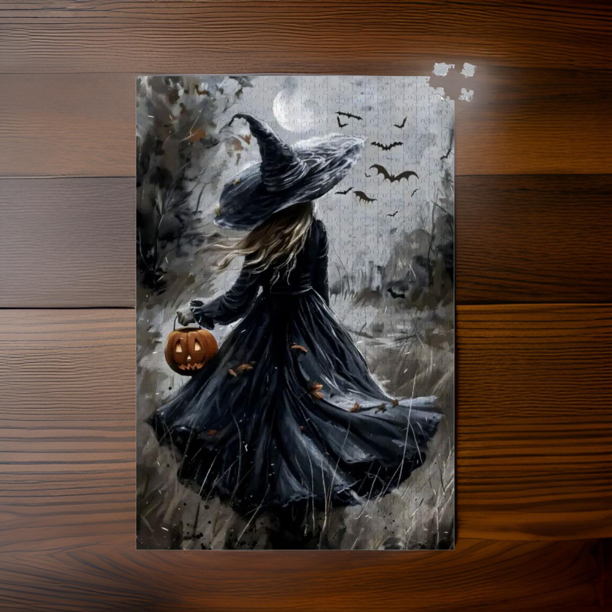 Witch's Walk Halloween Jigsaw Puzzle 500 or 1000 Piece