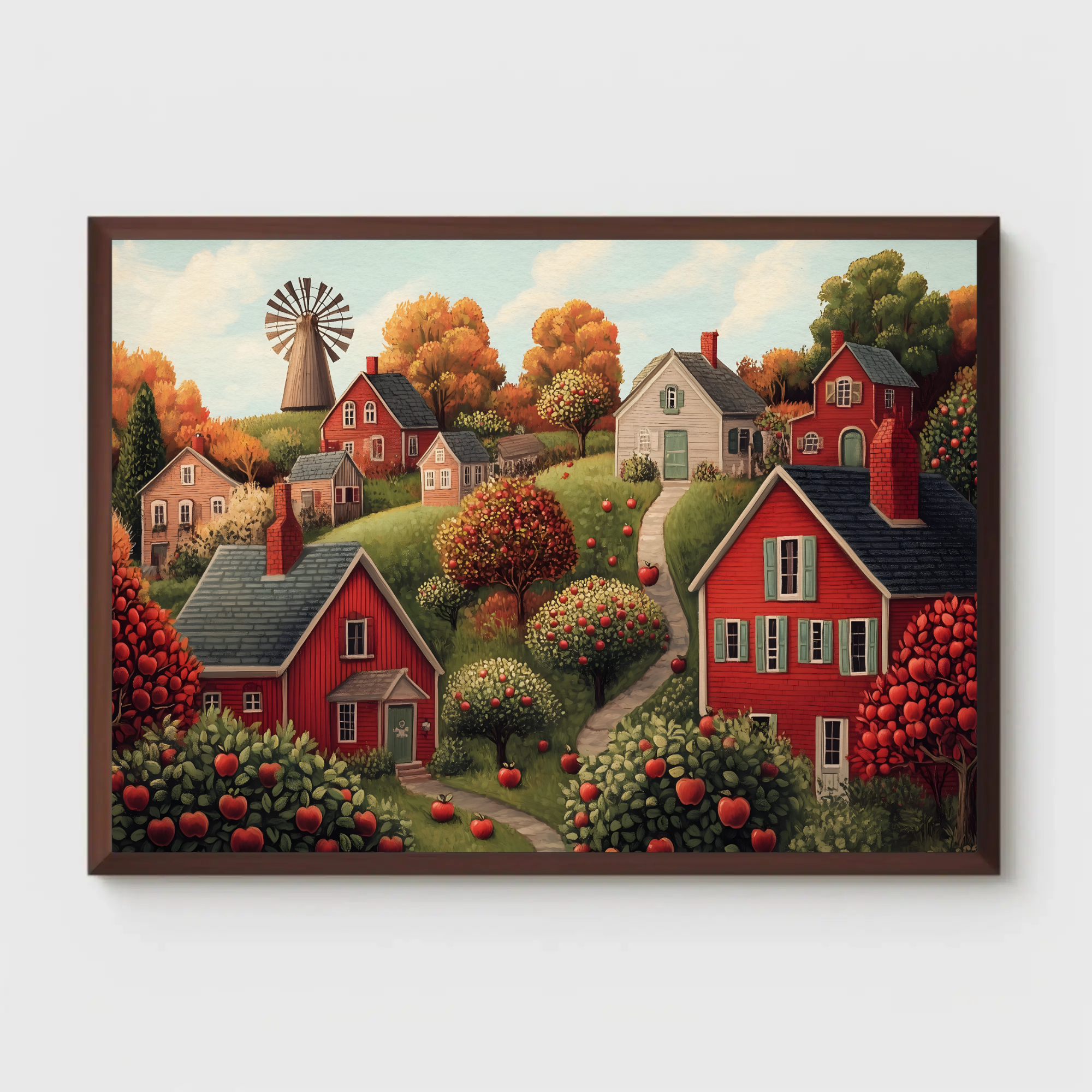 Autumn Orchard Lane Wall Art: Fall Home Decor