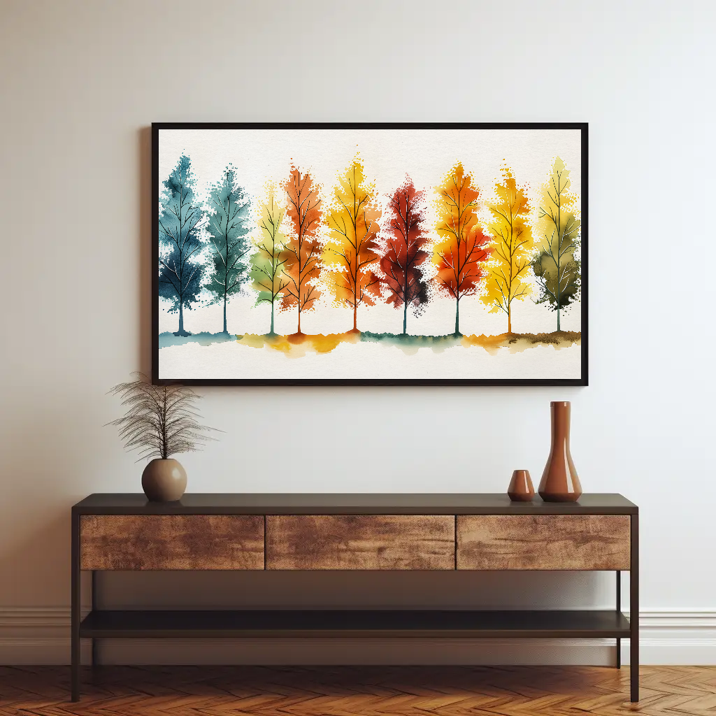 Autumn Landscape Wall Art – Warm Fall Decor | Autumn Splash