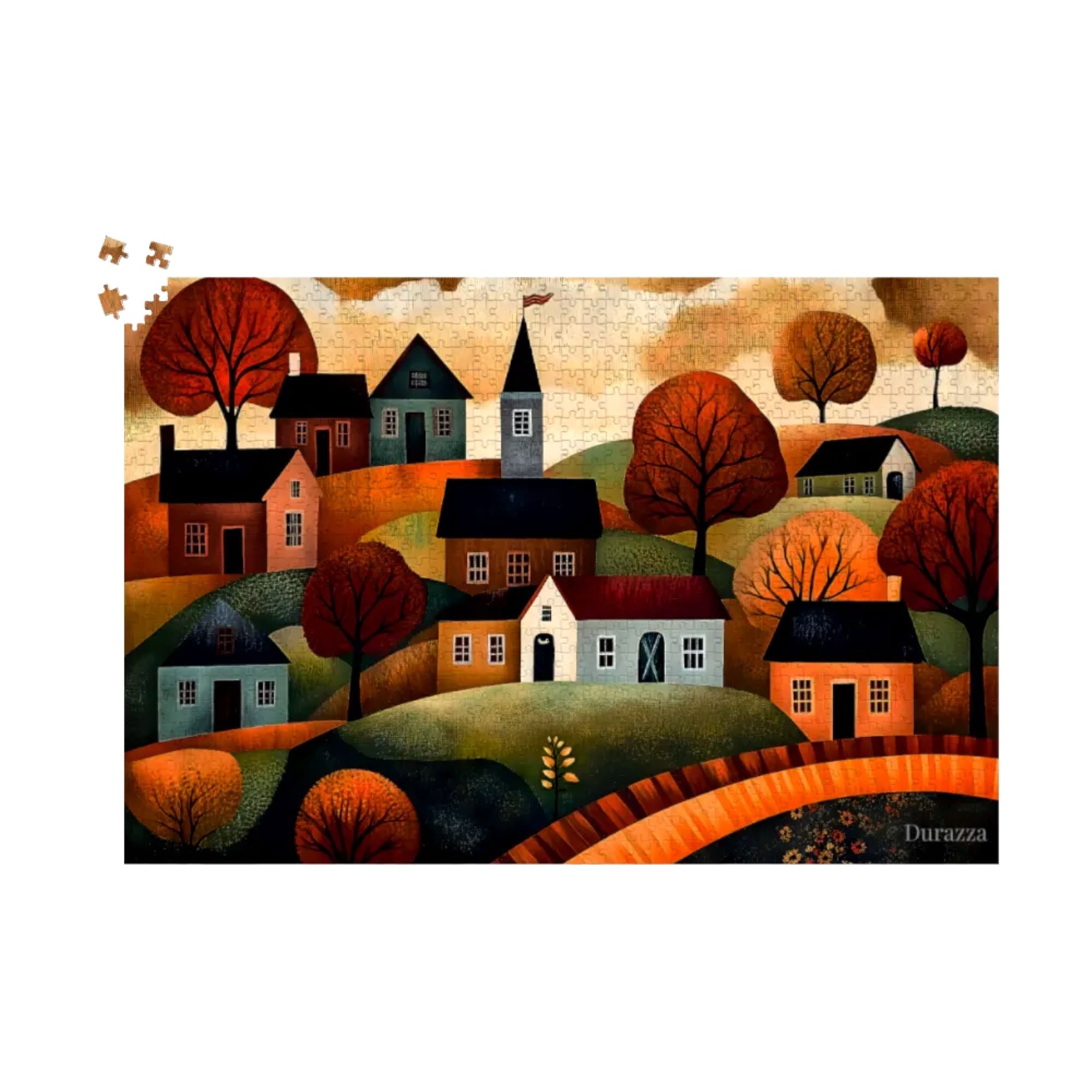 Autumnal Abode Jigsaw Puzzle 500 or 1000 Piece