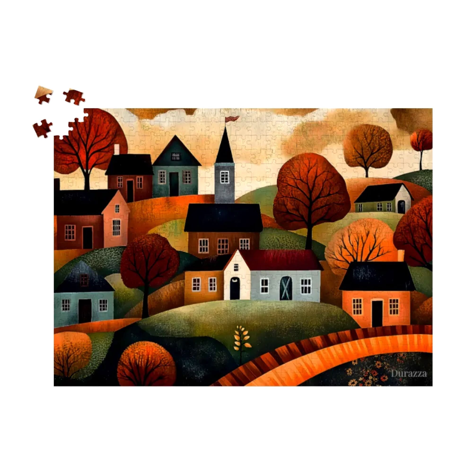 Autumnal Abode Jigsaw Puzzle 500 or 1000 Piece