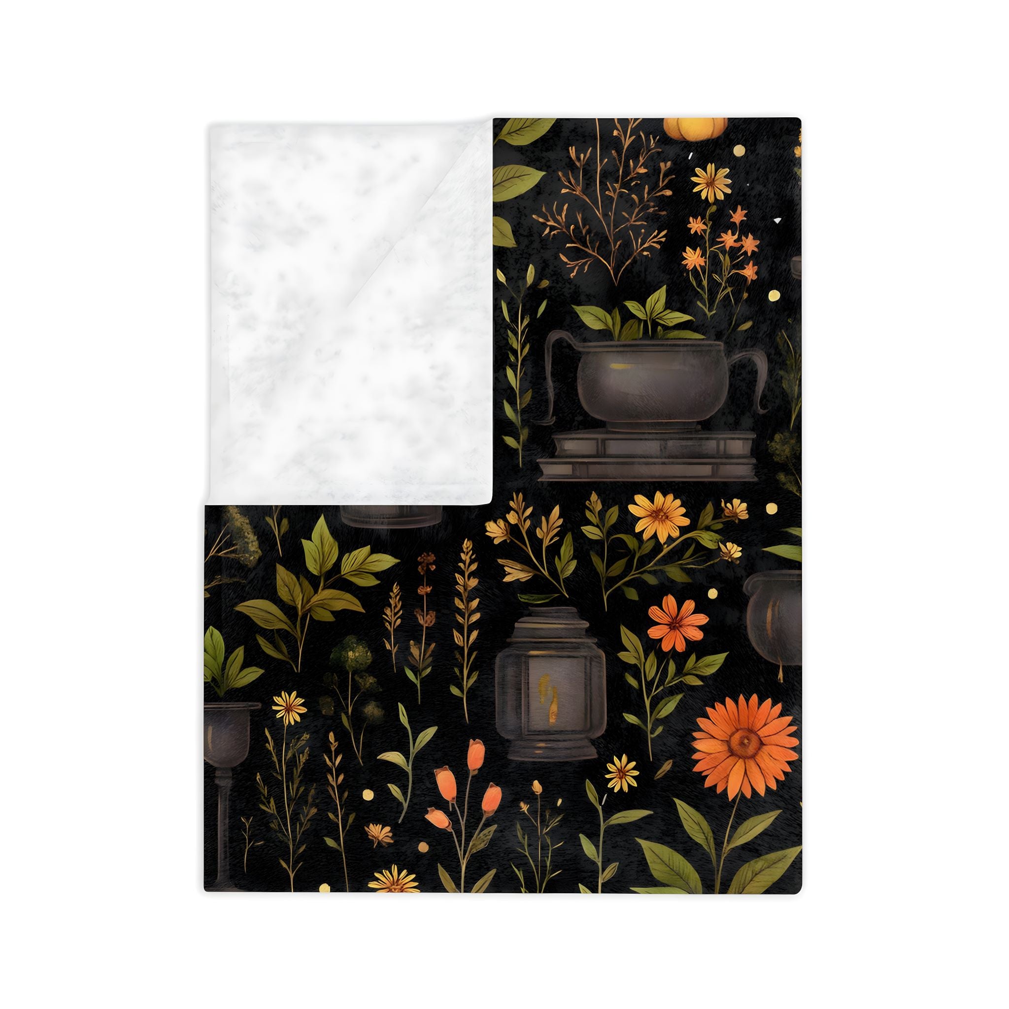 Witchy Botanical Blanket 50x60-60x80 | Herbal Grimoire - Durazza