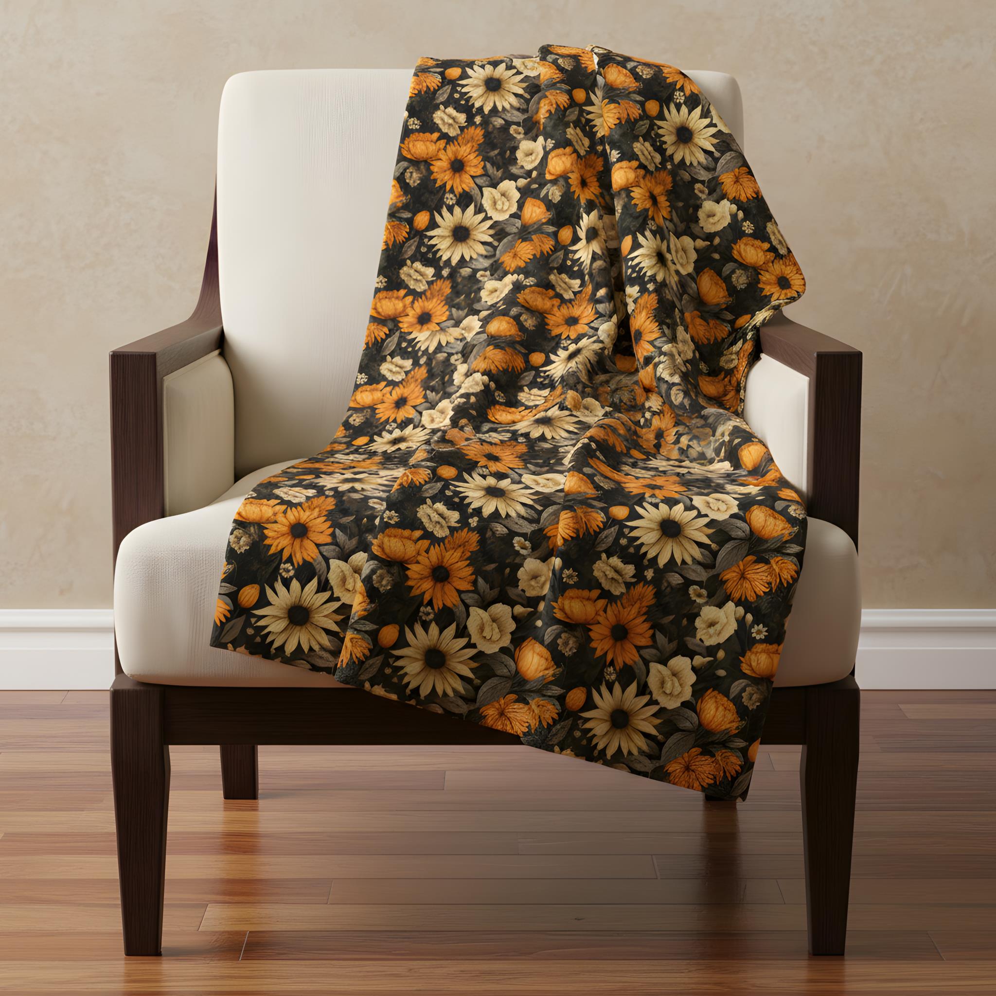 Yellow Sunflower Throw Blanket 50x60/60x80 | Solbloom