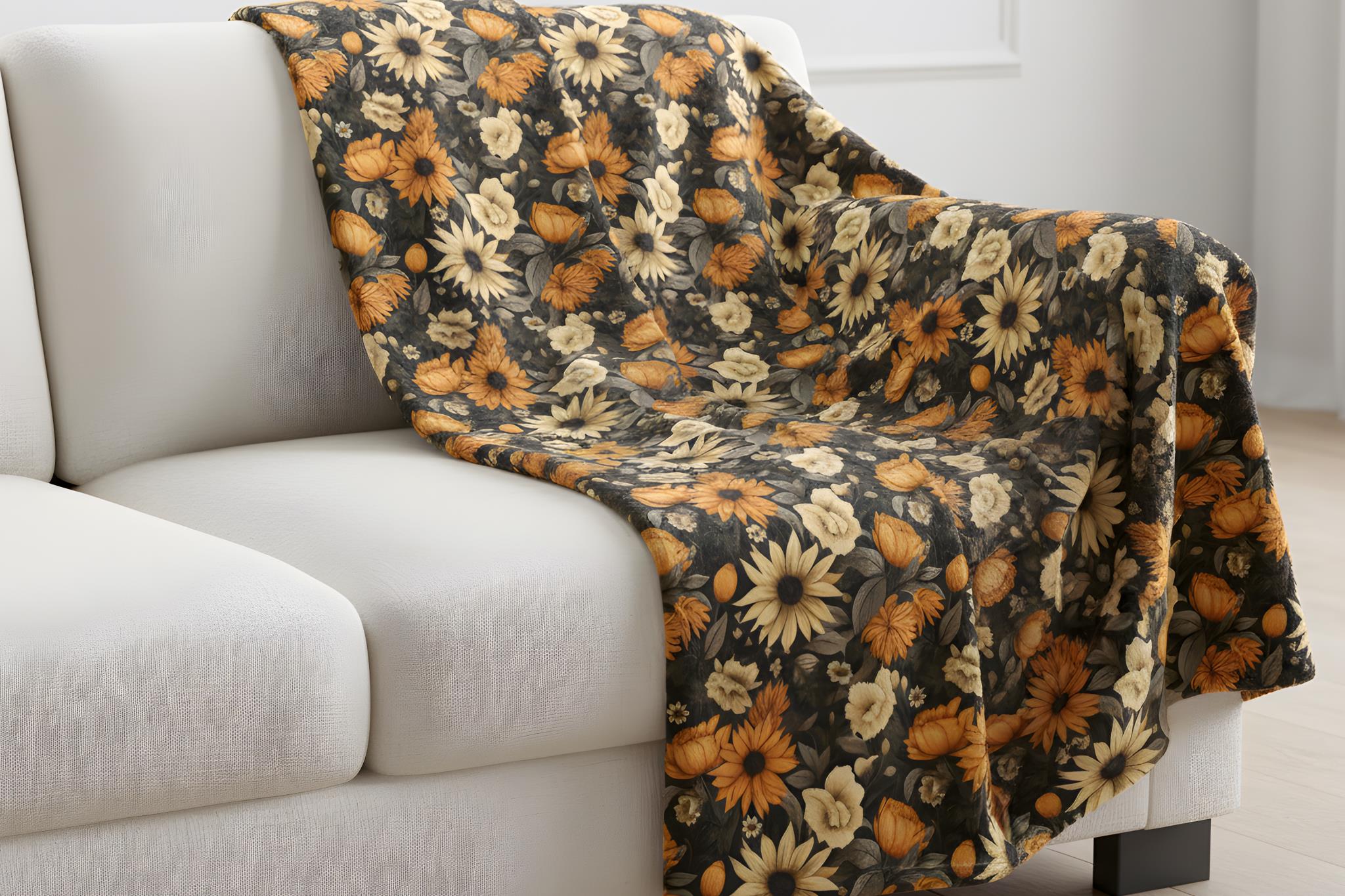 Yellow Sunflower Throw Blanket 50x60/60x80 | Solbloom