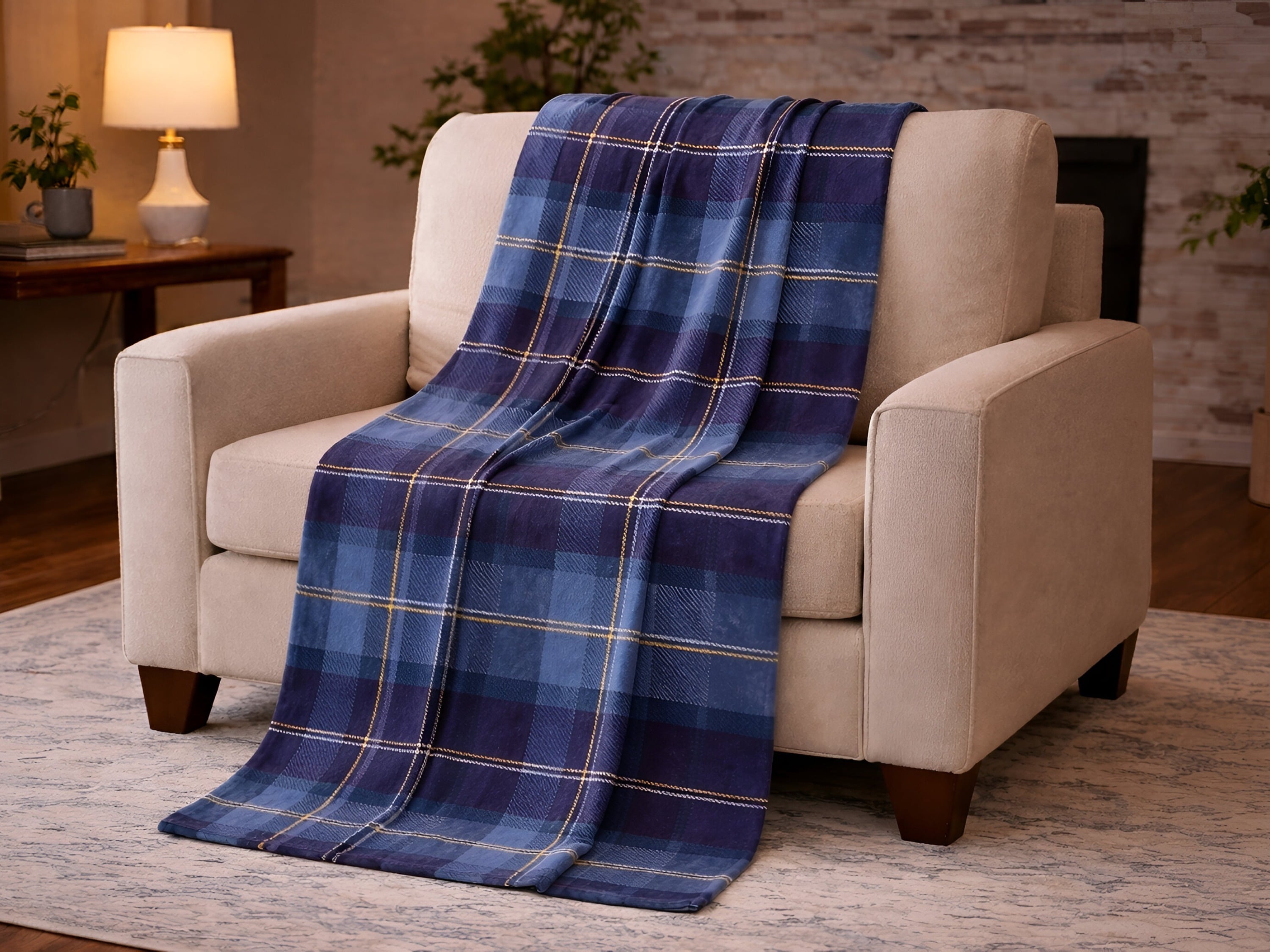 Heritage Plaid Blanket – Sherpa or Velveteen Throw | Durazza