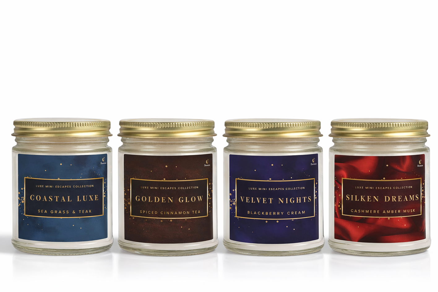 Luxury Candle Bundle 4 Pack 9 oz | Luxe Mini Escapes - Durazza
