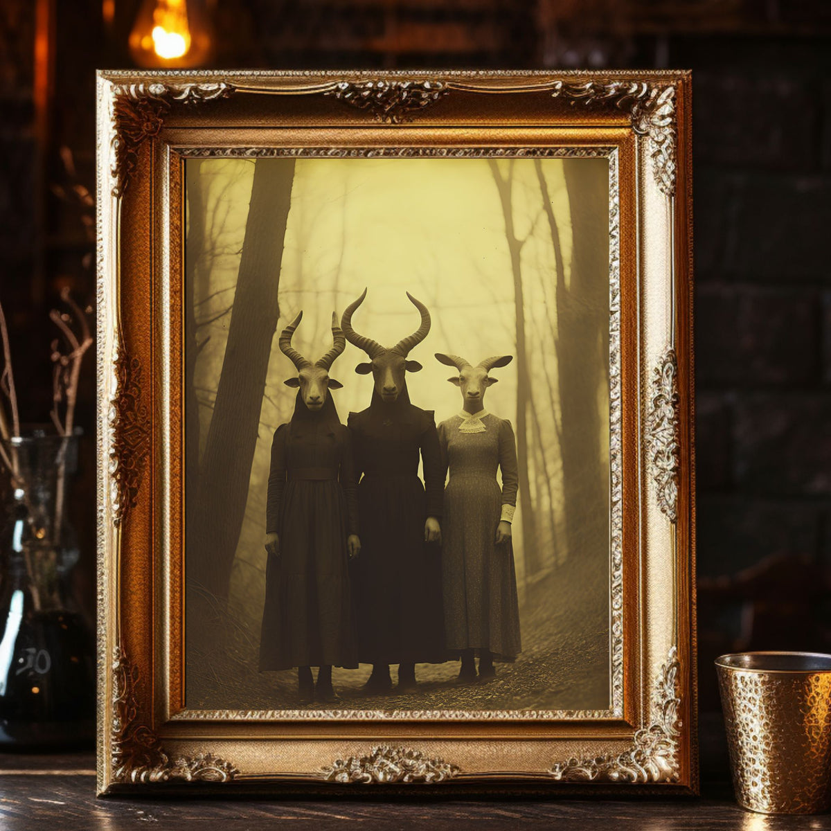 Spooky Monsters Cult Art Print 11x14 | Baphomet Cult