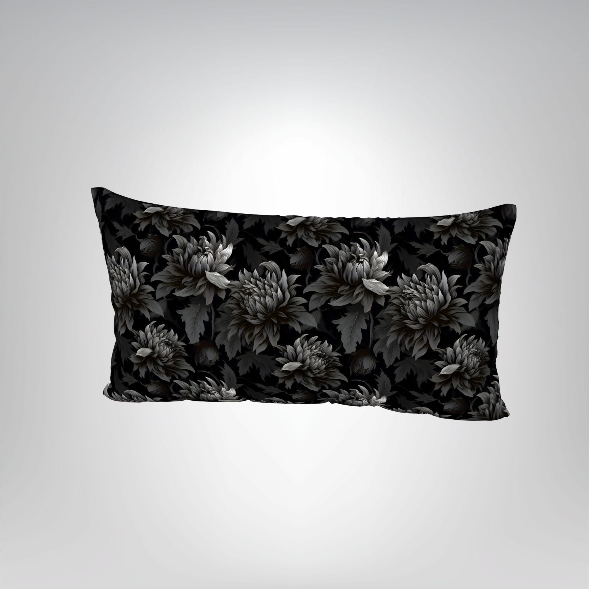Floral Duvet Cover in Queen or King | Midnight Black Dahlia