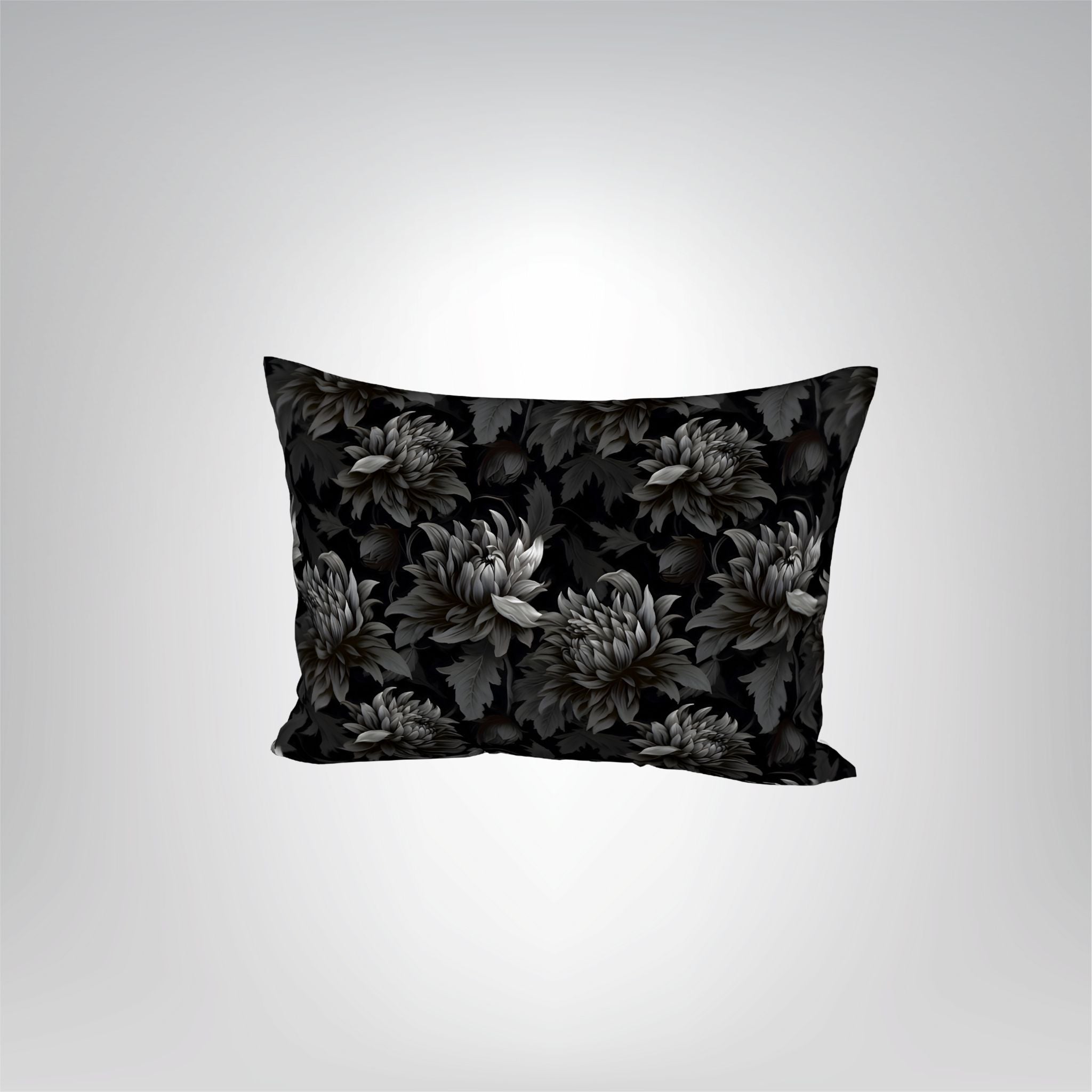 Floral Duvet Cover in Queen or King | Midnight Black Dahlia