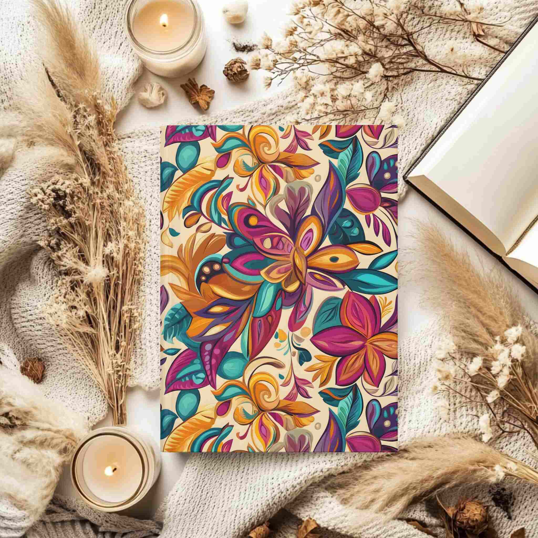Floral Office Notebook – Colorful Journal | Boho Botanica