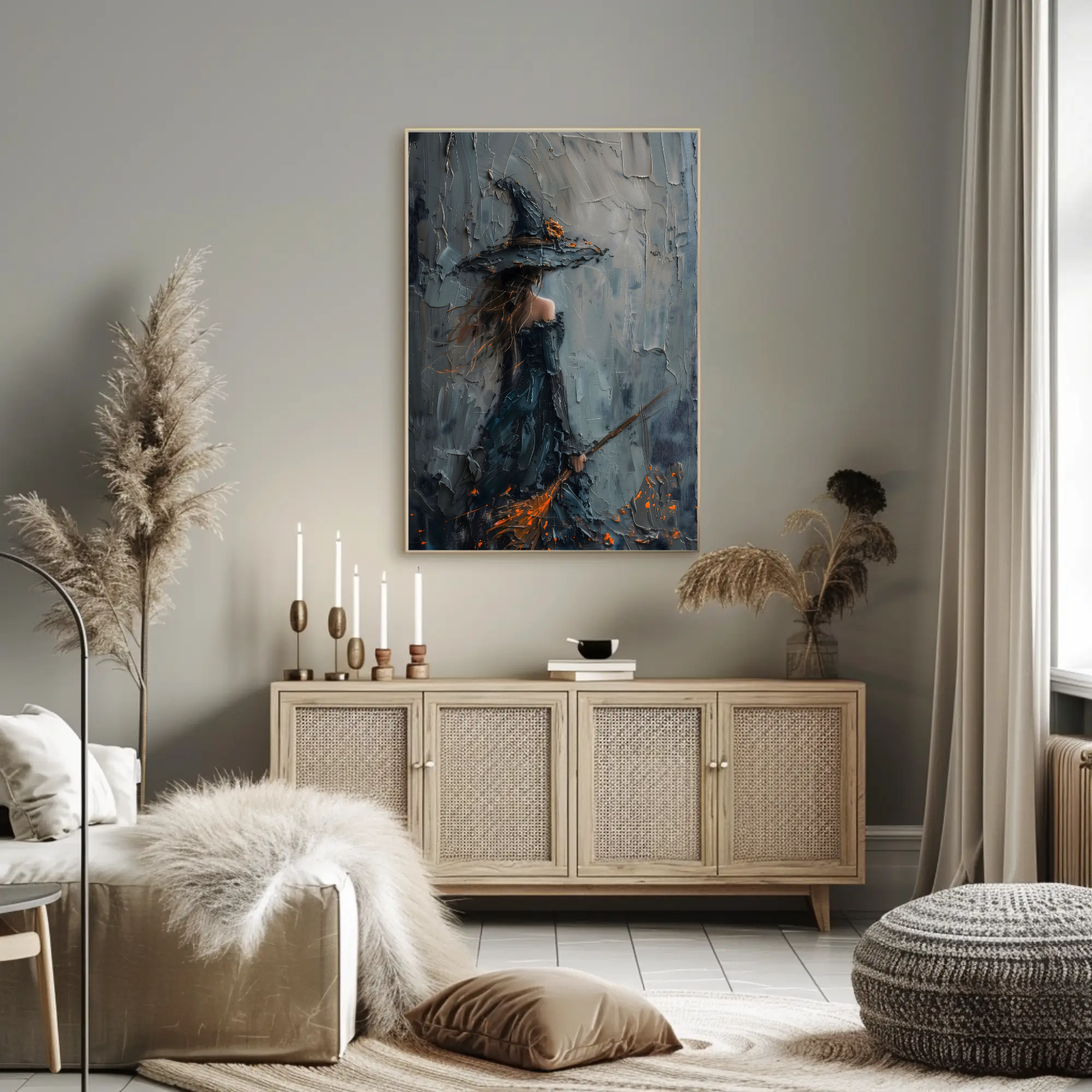 Burning Desire Witch Wall Art: Whimsigoth Art