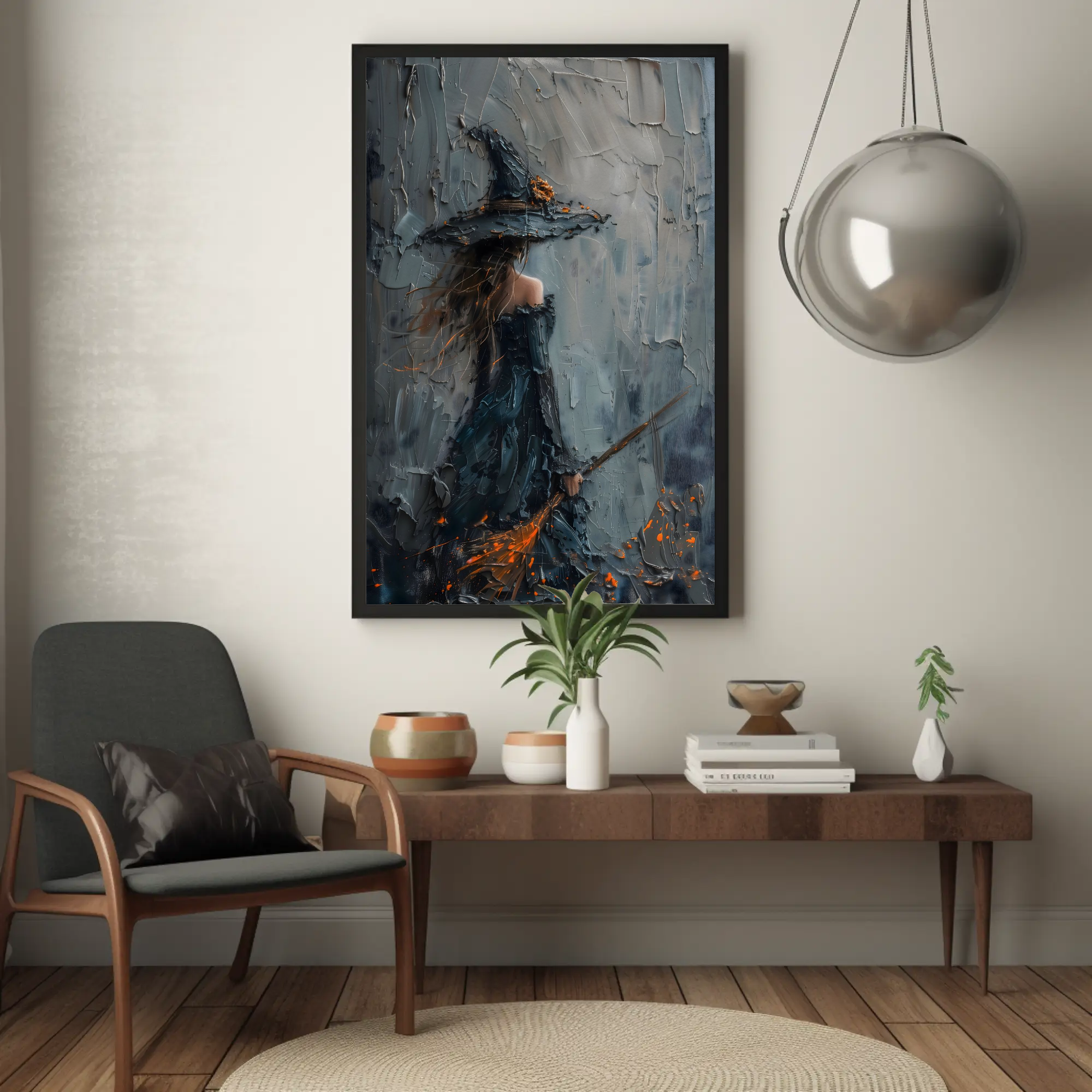 Burning Desire Witch Wall Art: Whimsigoth Art