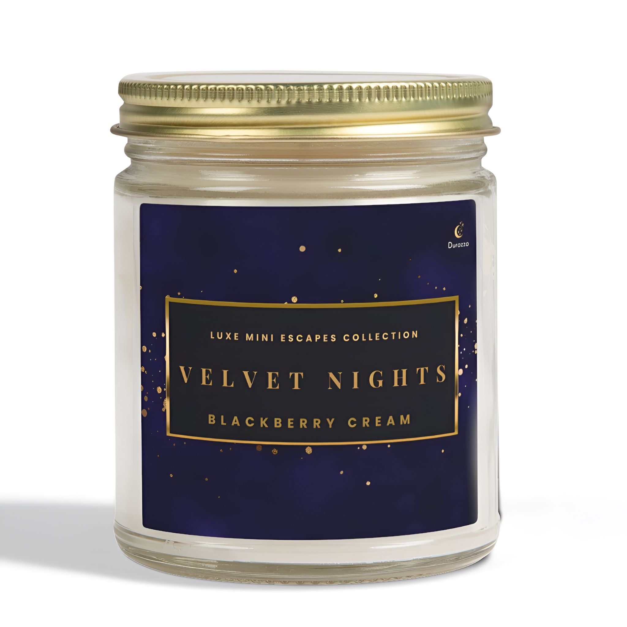Blackberry Cream Candle 9 oz Glass Jar | Velvet Nights - Durazza