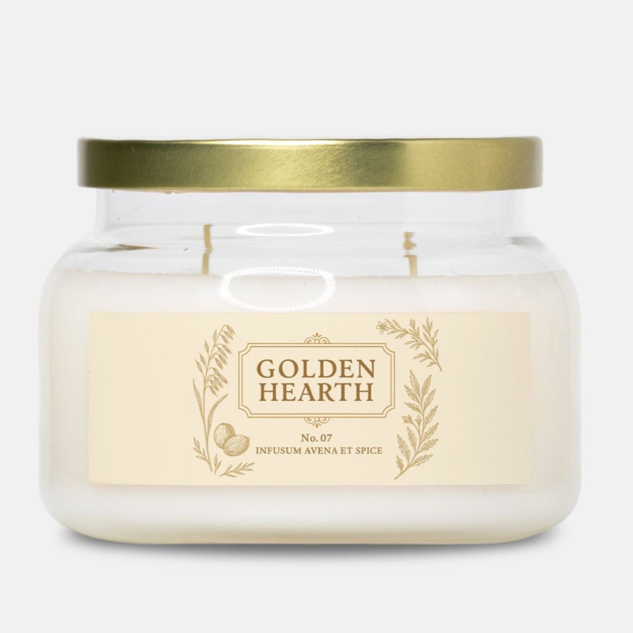 Oat Milk and sugar scented candle with double wick.