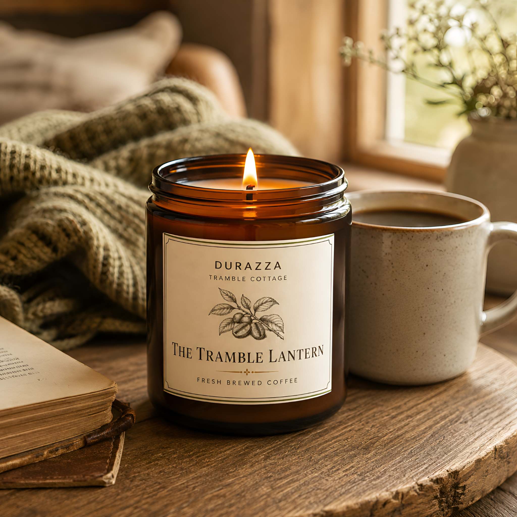 Fresh Brewed Coffee Candle, 8.7 oz | The Tramble Lantern