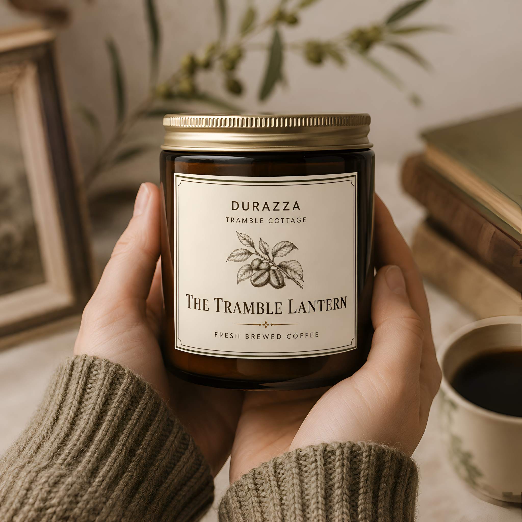 Fresh Brewed Coffee Candle, 8.7 oz | The Tramble Lantern