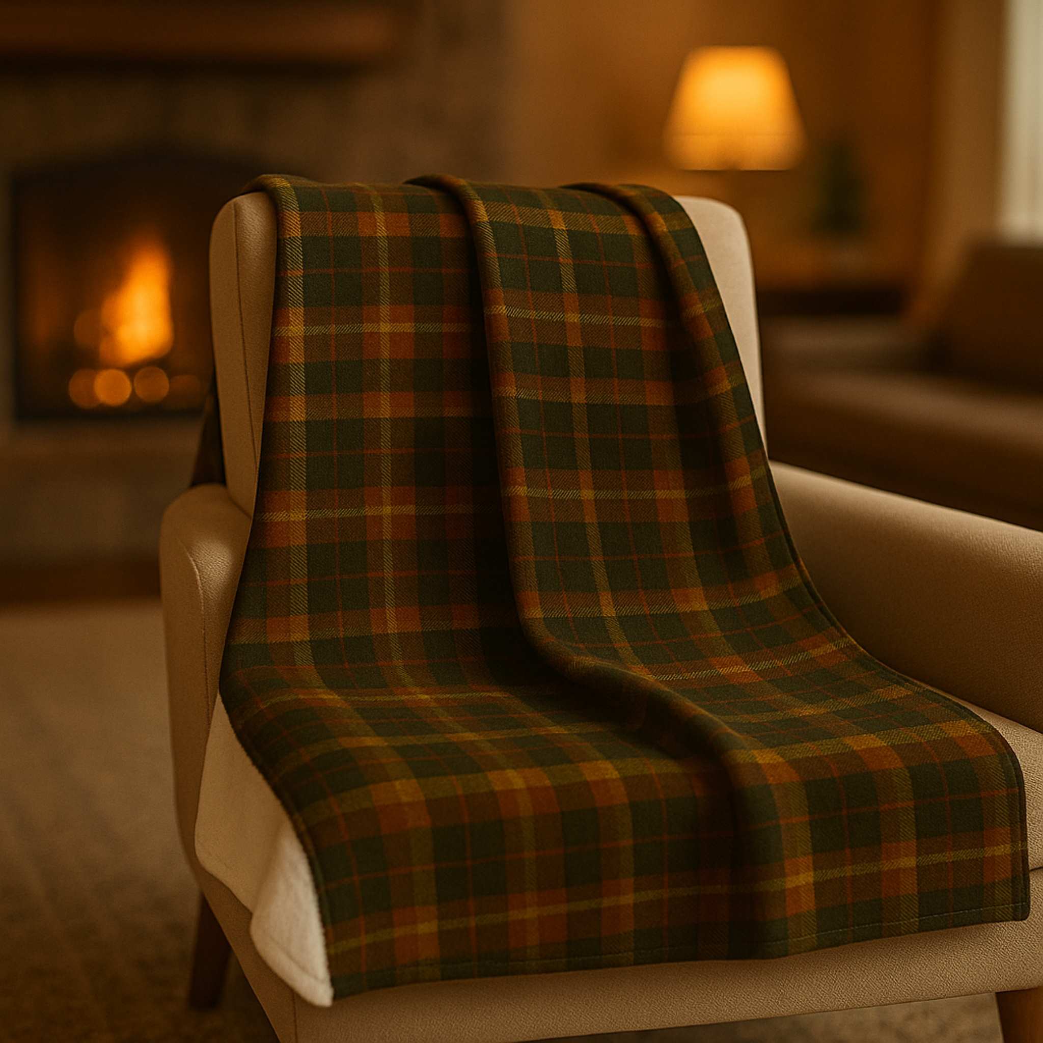 Plaid Throw Blanket – Sherpa or Velveteen Accent | Cabin Check