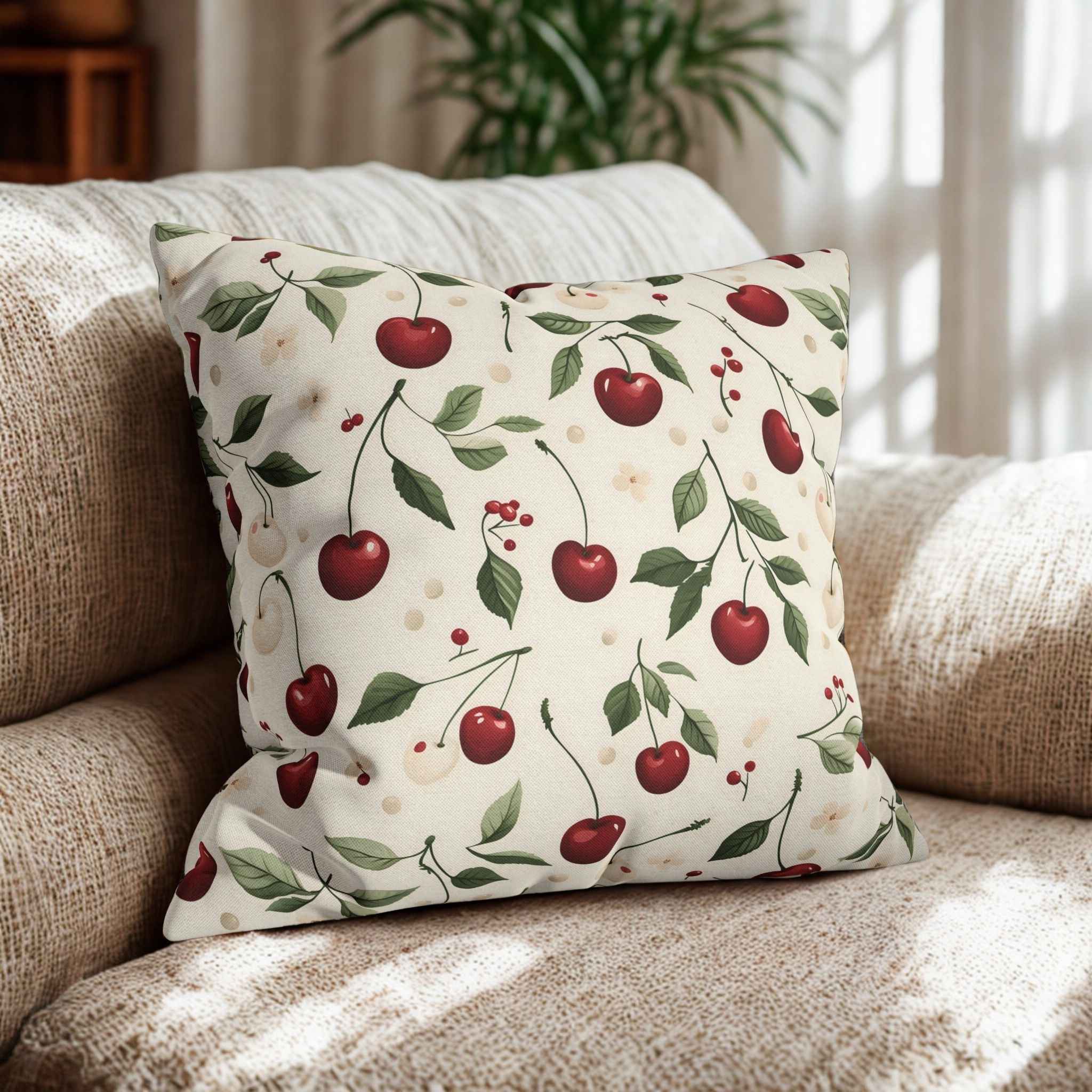 Fruit Throw Pillow - Red Orchard Decor | Cherry Picked