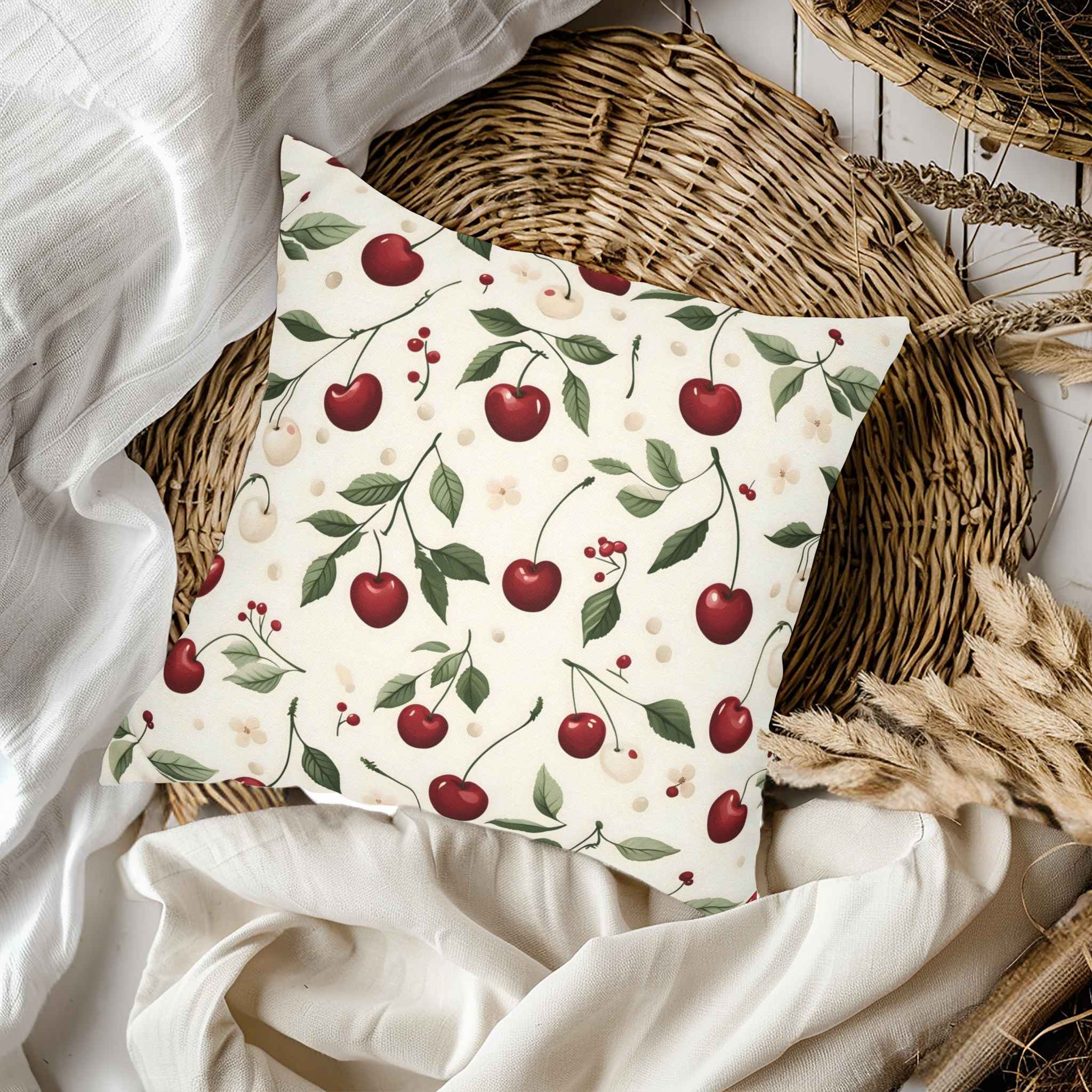 Fruit Throw Pillow - Red Orchard Decor | Cherry Picked