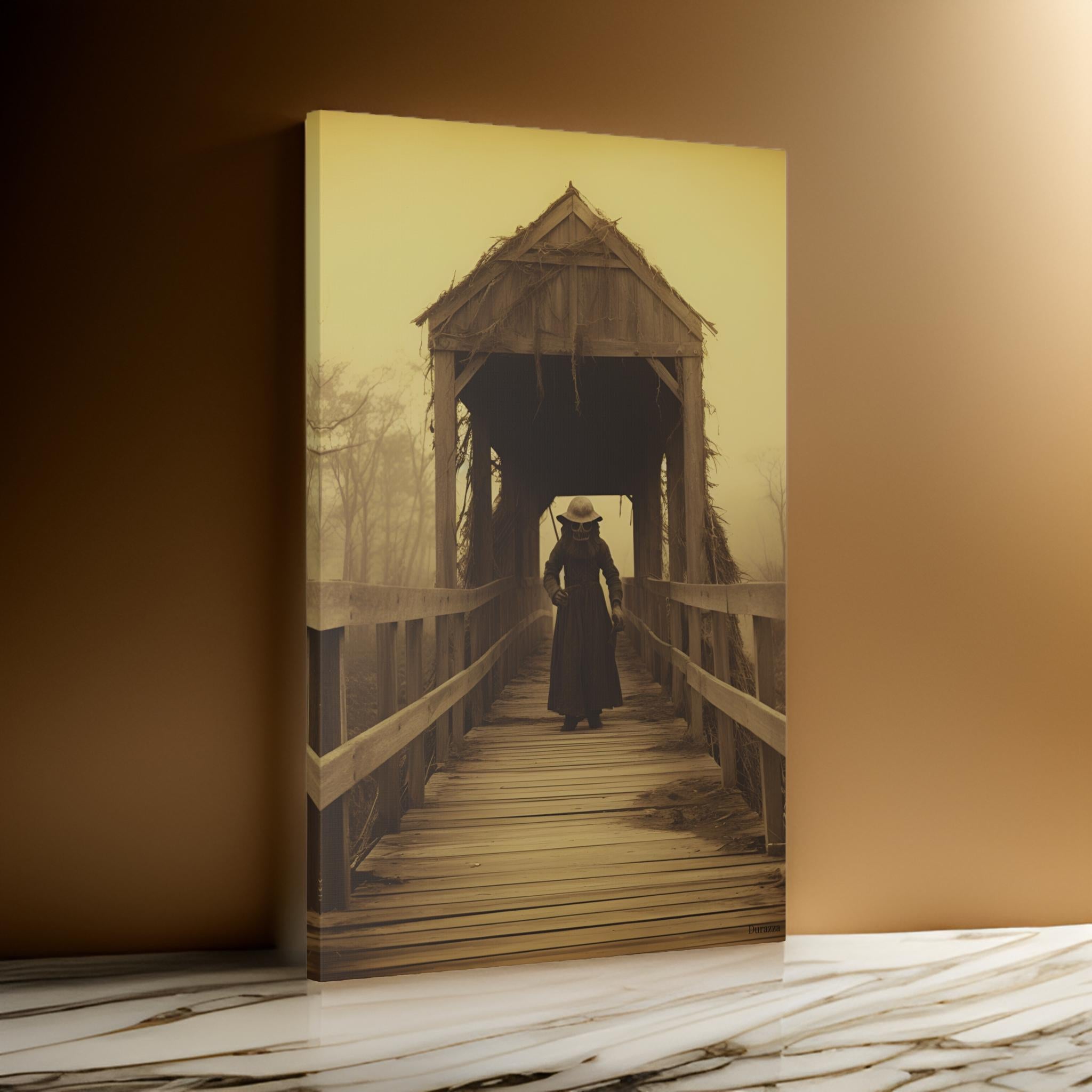 Cloaked Nightwalker Vintage Photography Horror Art Poster