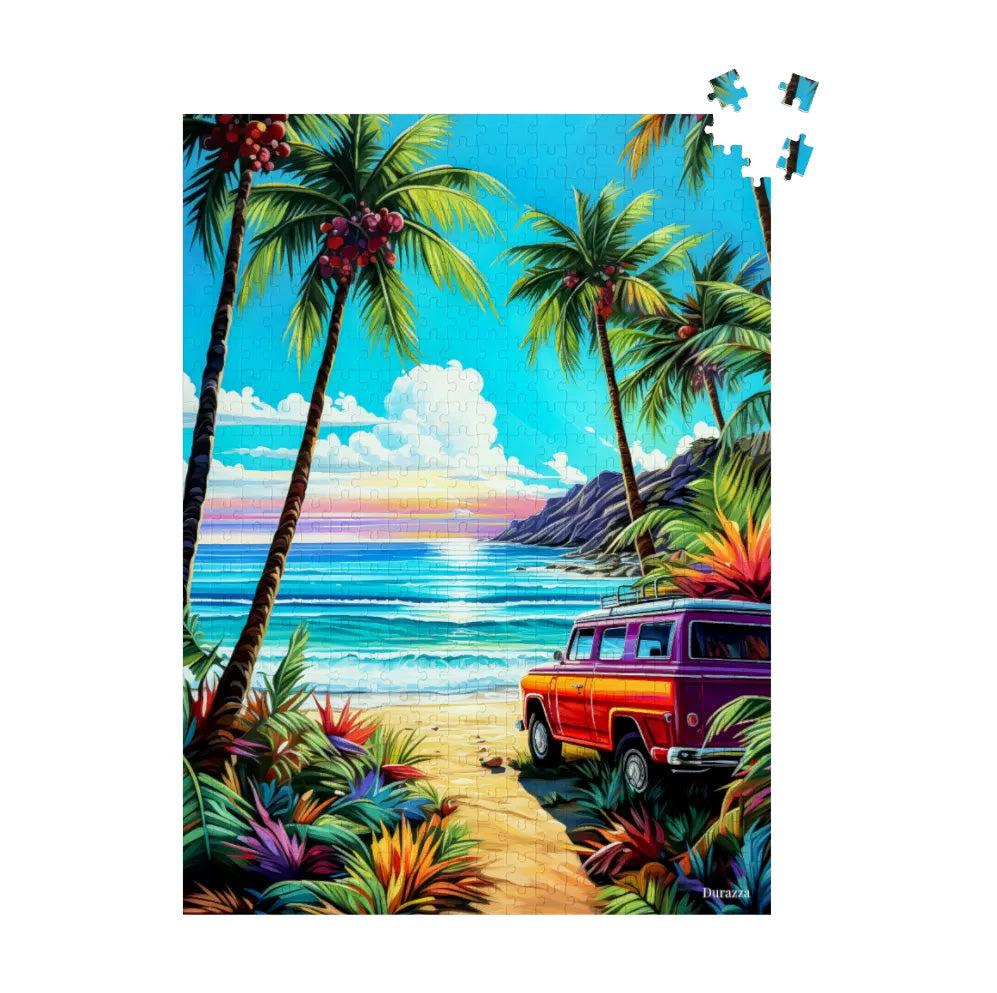 Coastal Cruiser Paradise Wooden Jigsaw Puzzle: 500 or 1000 Piece