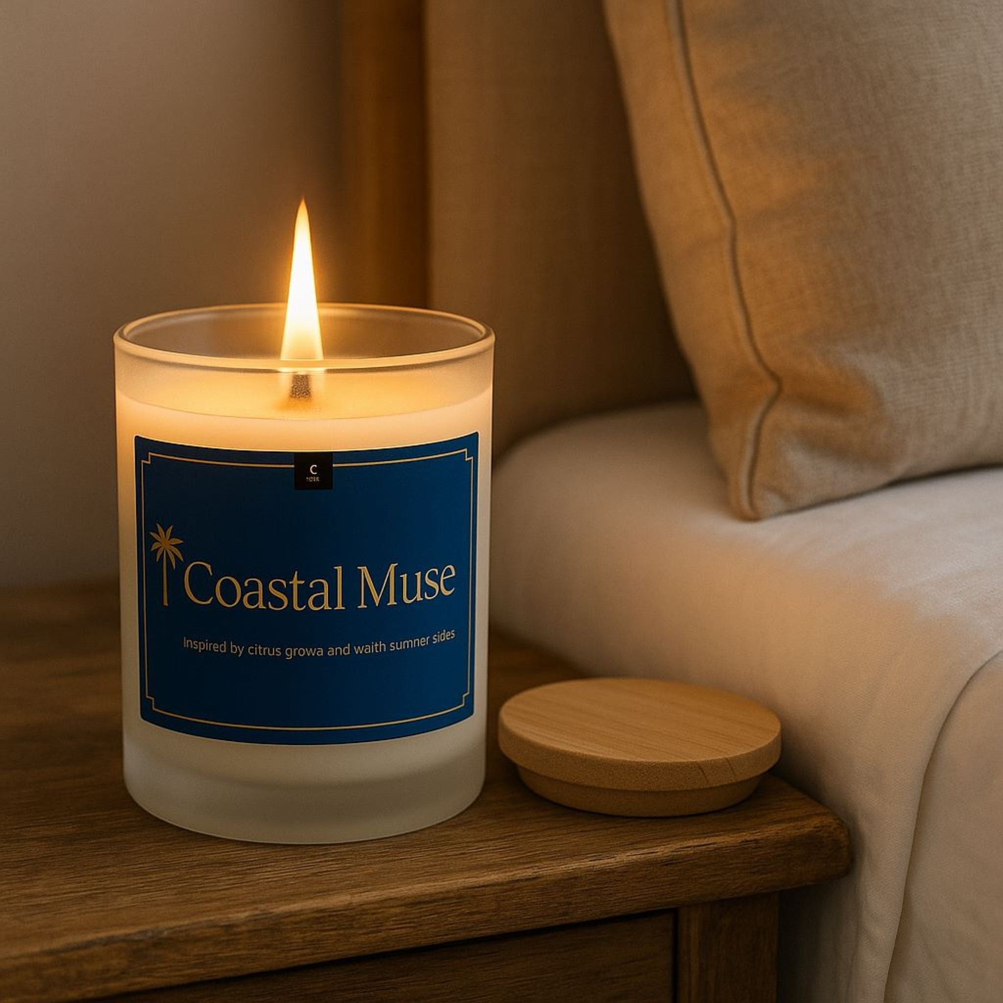 Coastal Coconut Candle – Summer Scented Gift | Coastal Muse