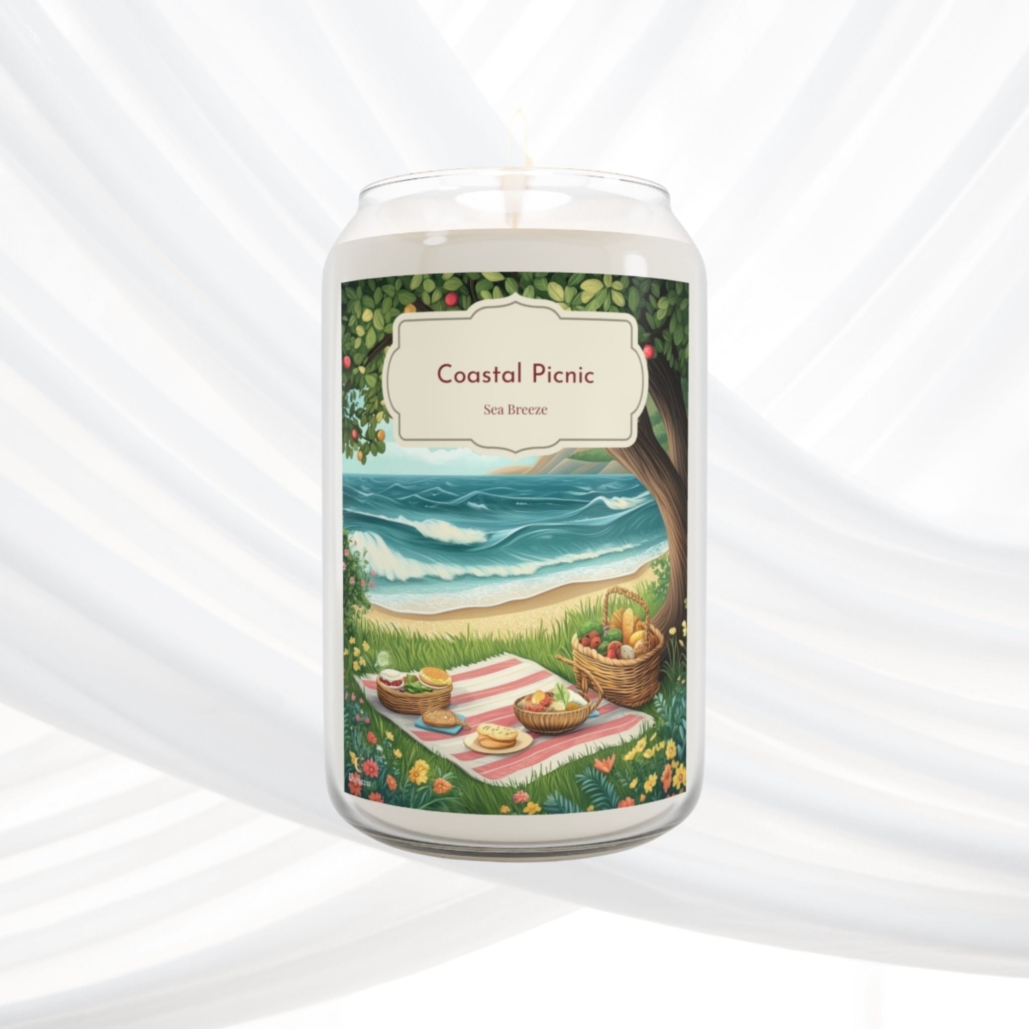 Fresh Coastal Candle – Sea Breeze Scent | Coastal Picnic