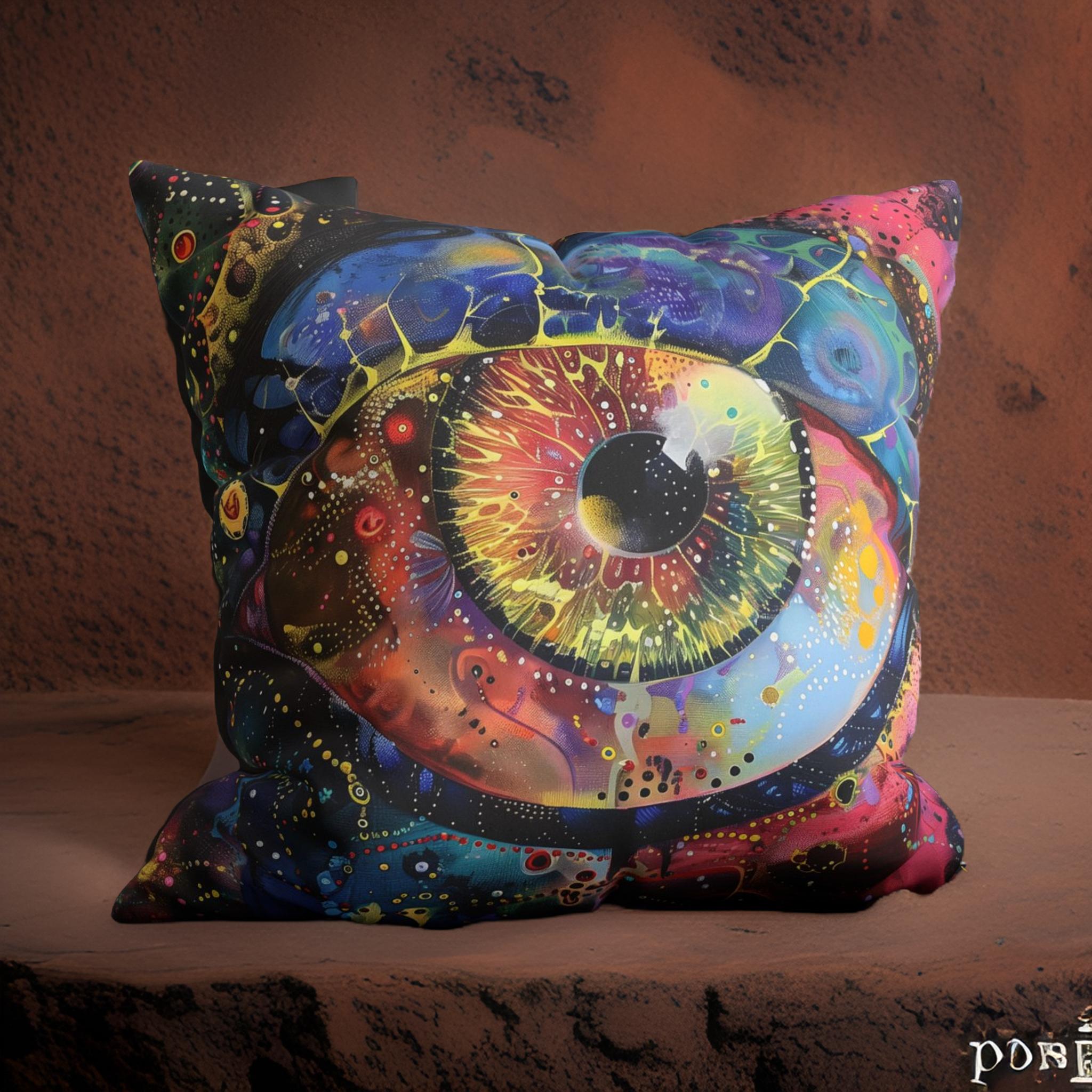 Psychedelic Eye Pillow – Cosmic Accent Decor | Cosmic Gaze