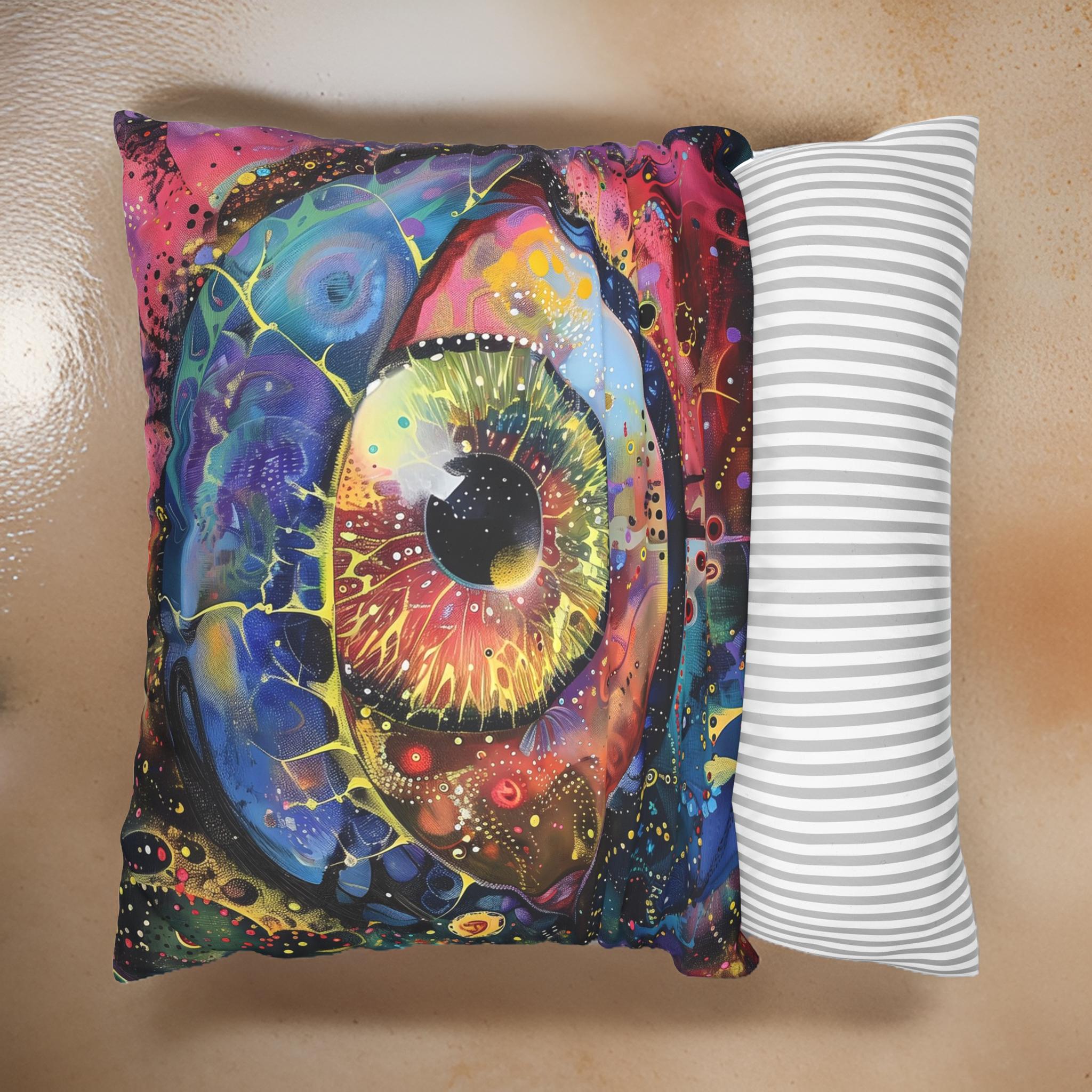 Psychedelic Eye Pillow – Cosmic Accent Decor | Cosmic Gaze