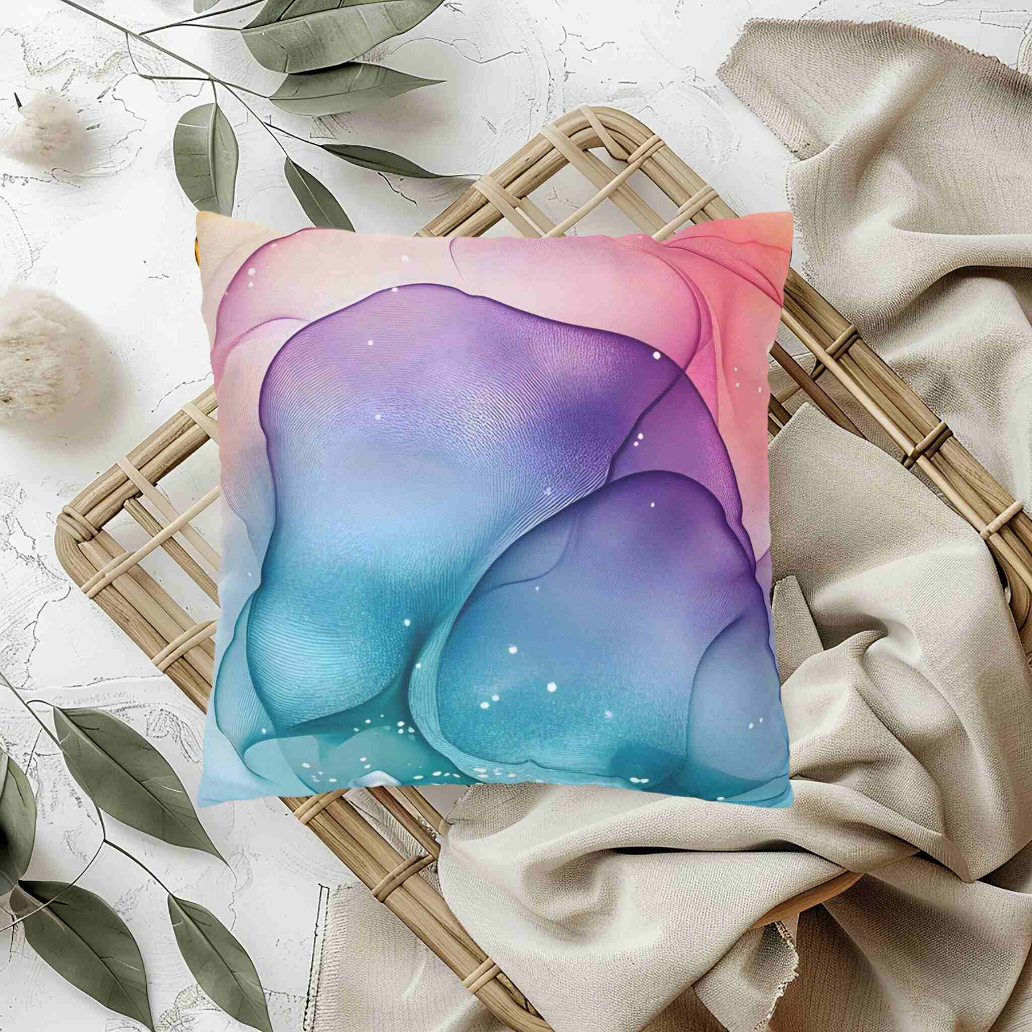 Galaxy Throw Pillow – Colorful Home Decor | Cosmic Tides
