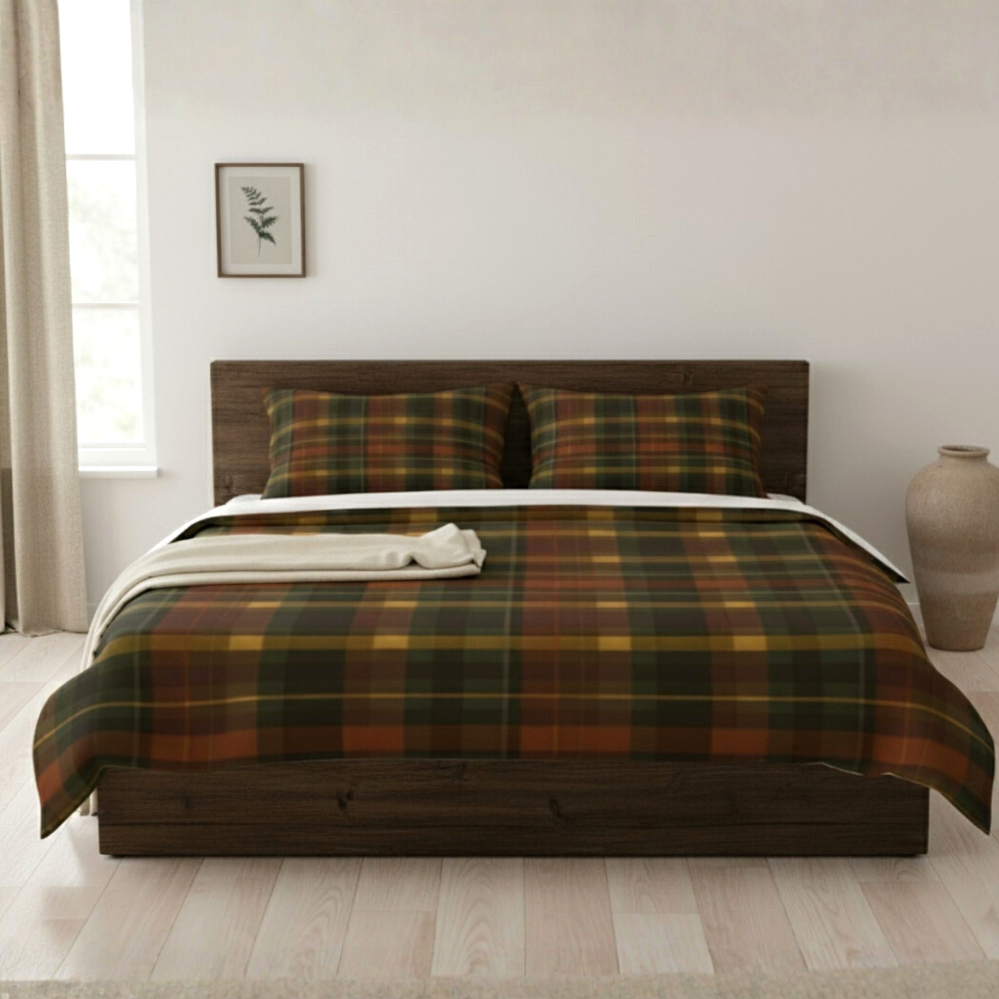 Rustic Plaid Duvet Set – Queen or King Bedding | Cabin Check
