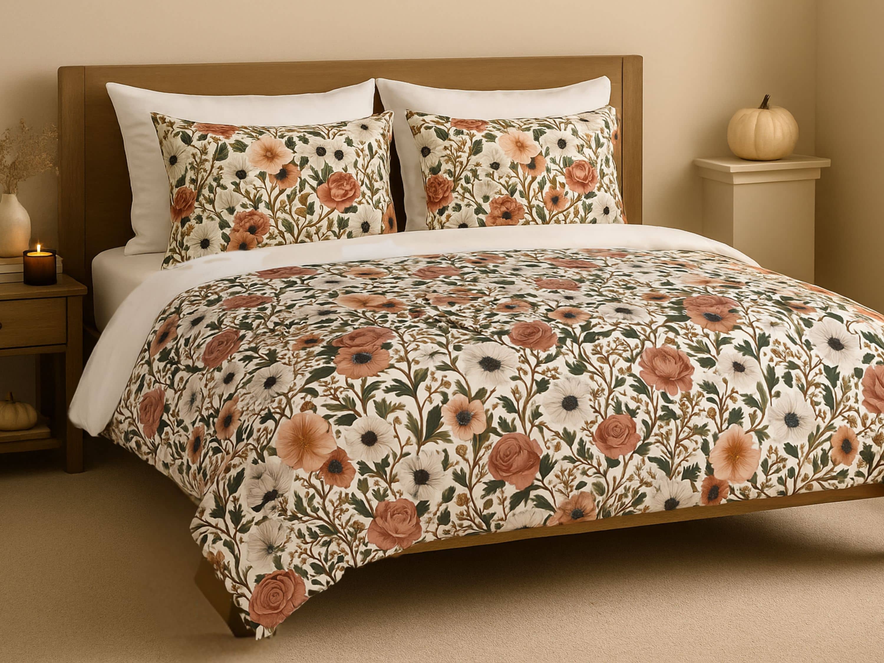 Cottage Floral Duvet – Queen or King Bedding | Wild Rosaria