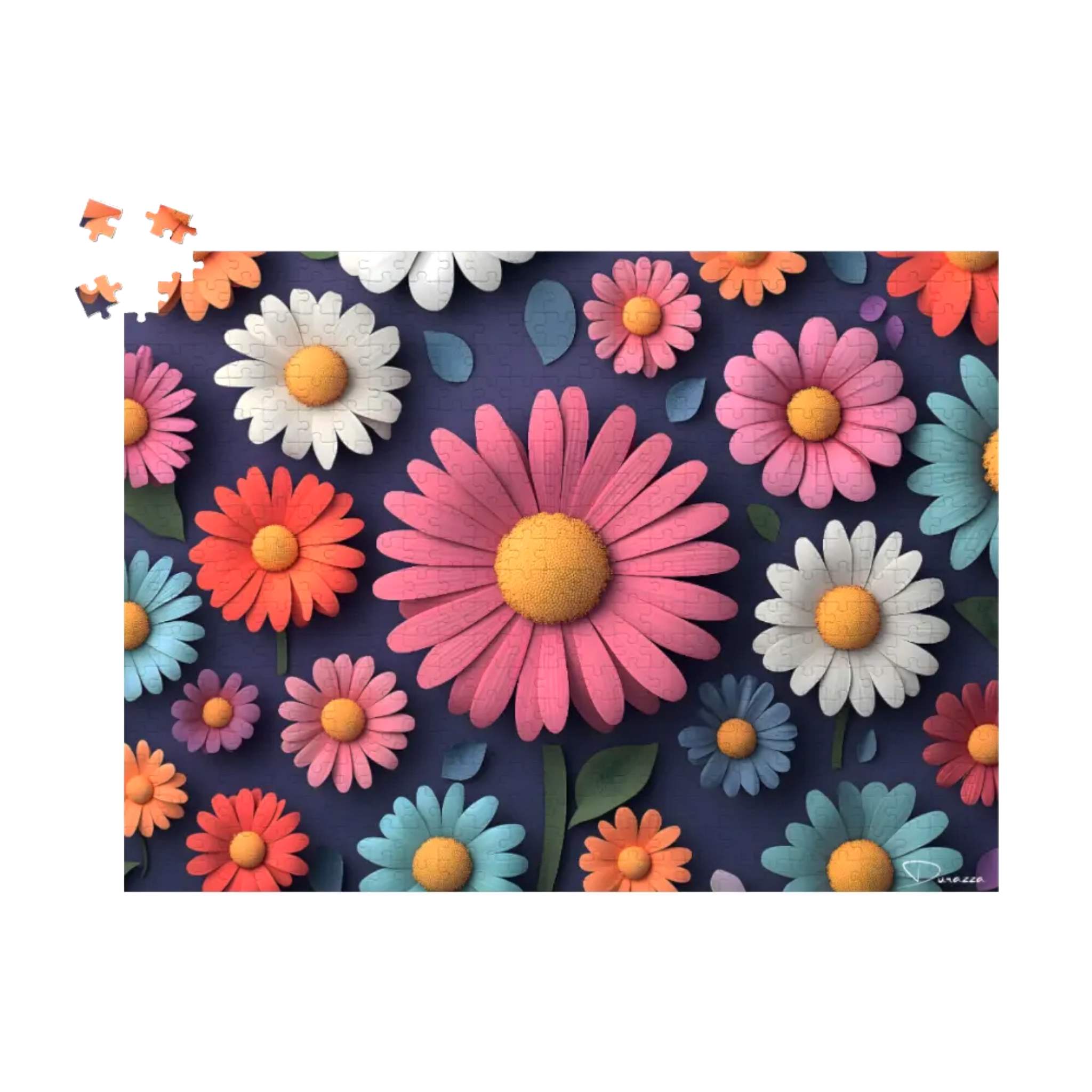 Flower Jigsaw Puzzle Colorful Art Scene | Daisy Reverie