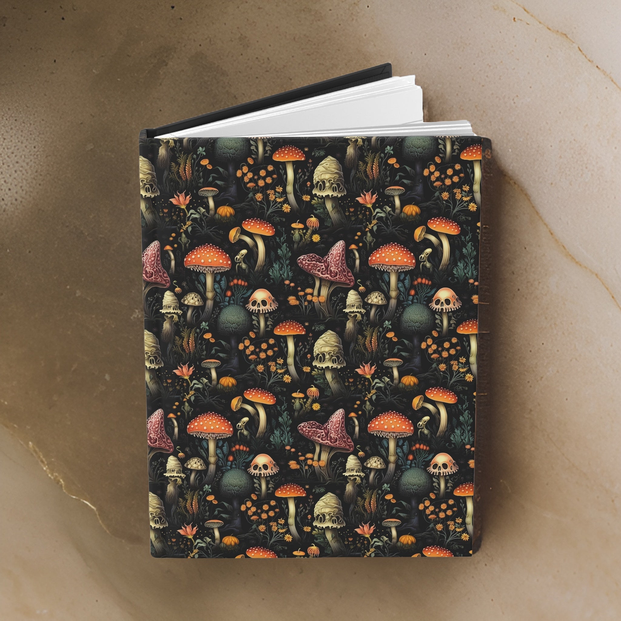 Dark Dweller Mushroom Lined Journal